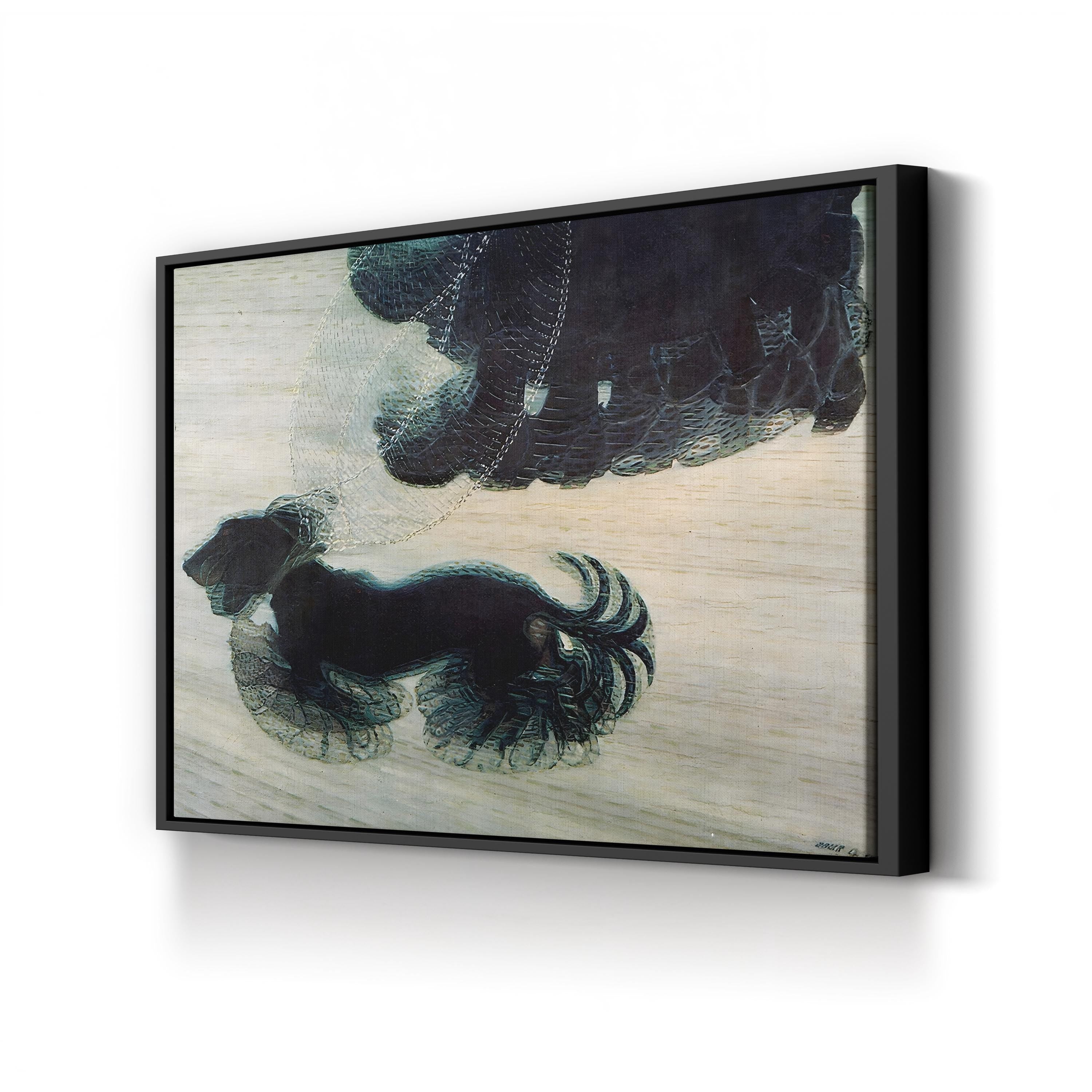 Walking Dog on a Leash — Contemporary Animal Illustration Wall Art by Mindy Sommers