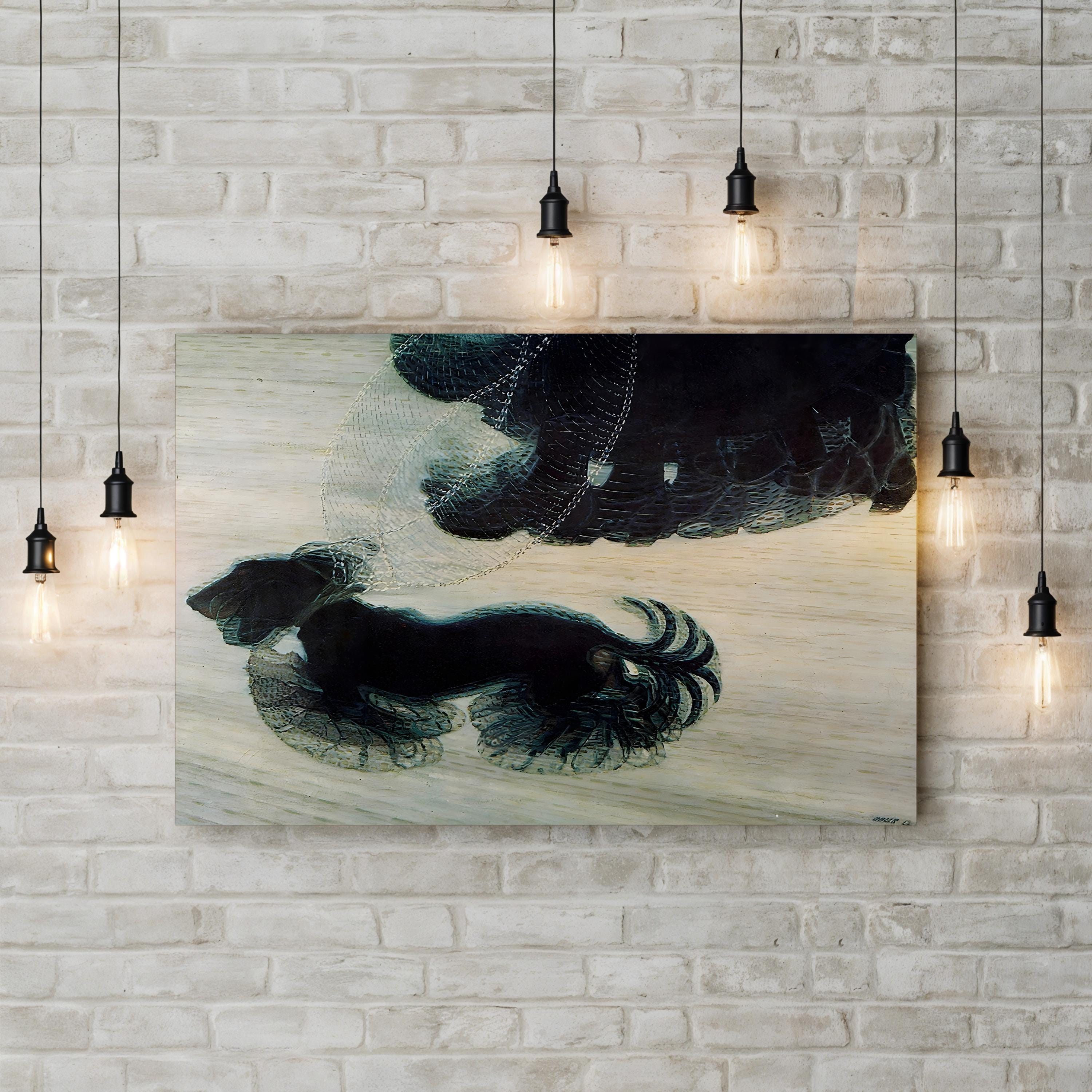 Walking Dog on a Leash — Contemporary Animal Illustration Wall Art by Mindy Sommers