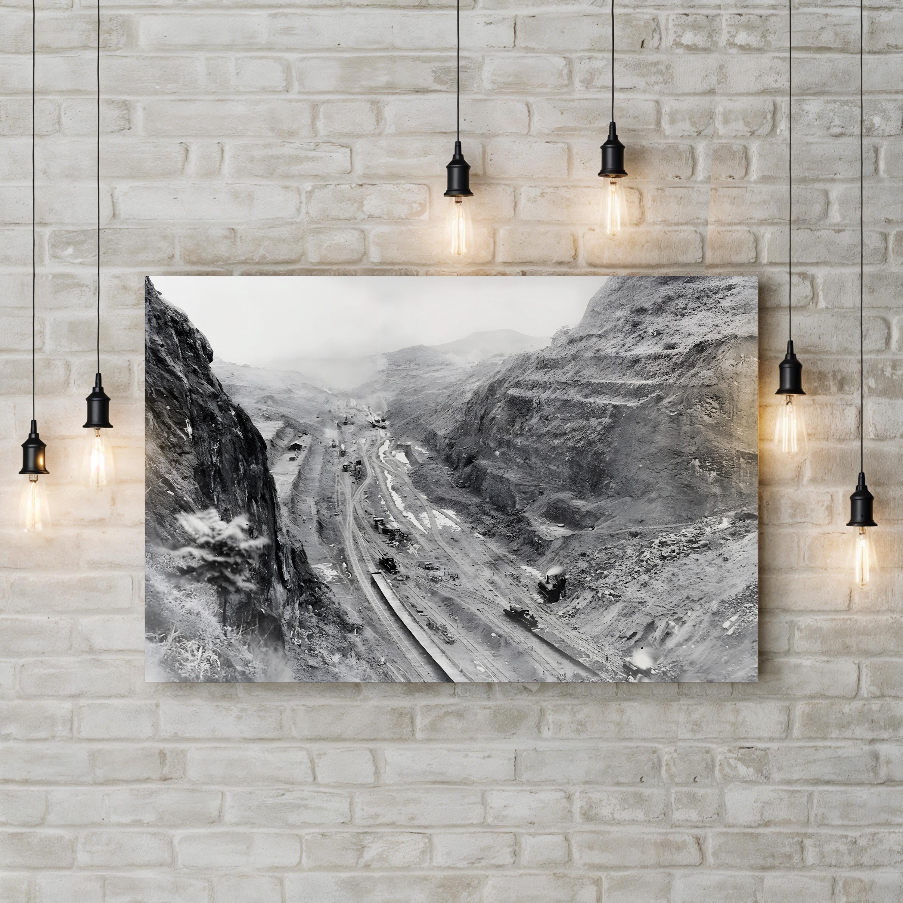 Panama Canal Construction, 1913 Wall Art — Vintage Engineering Photography Print