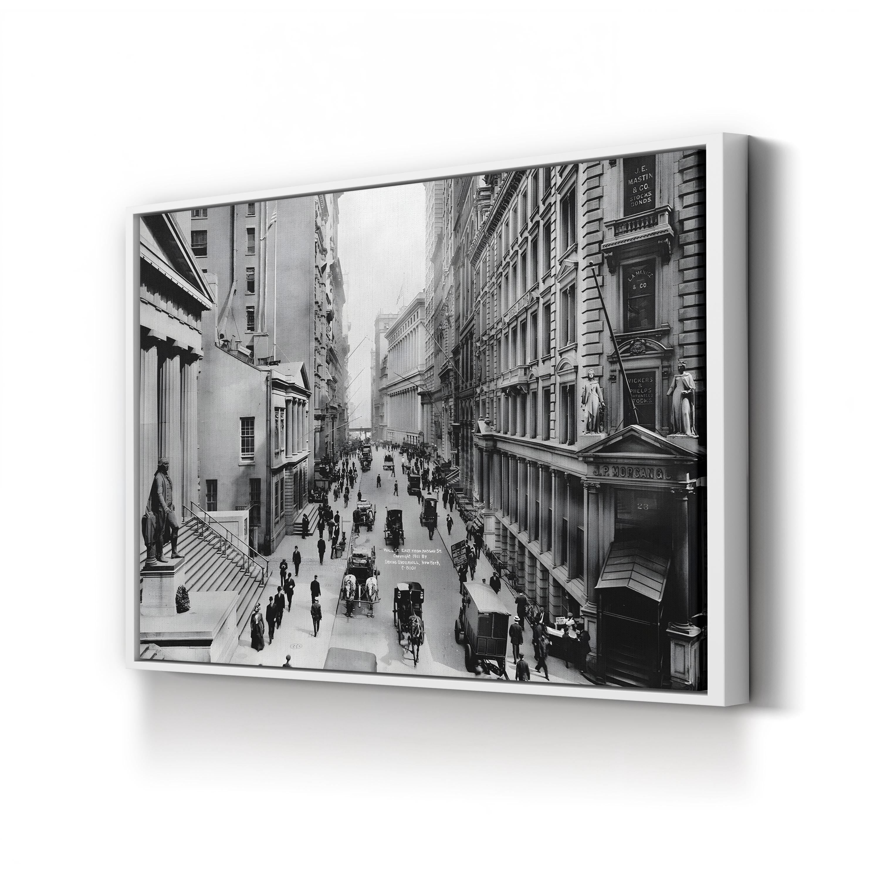 Wall Street, 1911 – Vintage Photography Wall Art | Black & White NYC Canvas Print