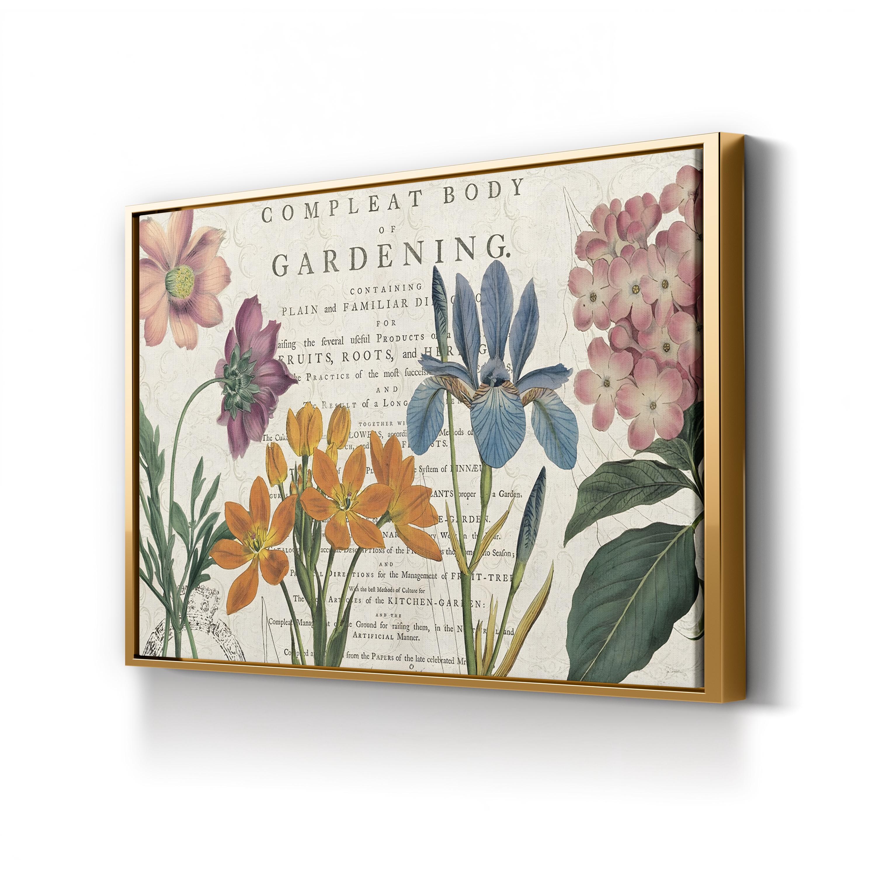 Vintage Botanical Canvas Print: Flowers & Gardening Guide