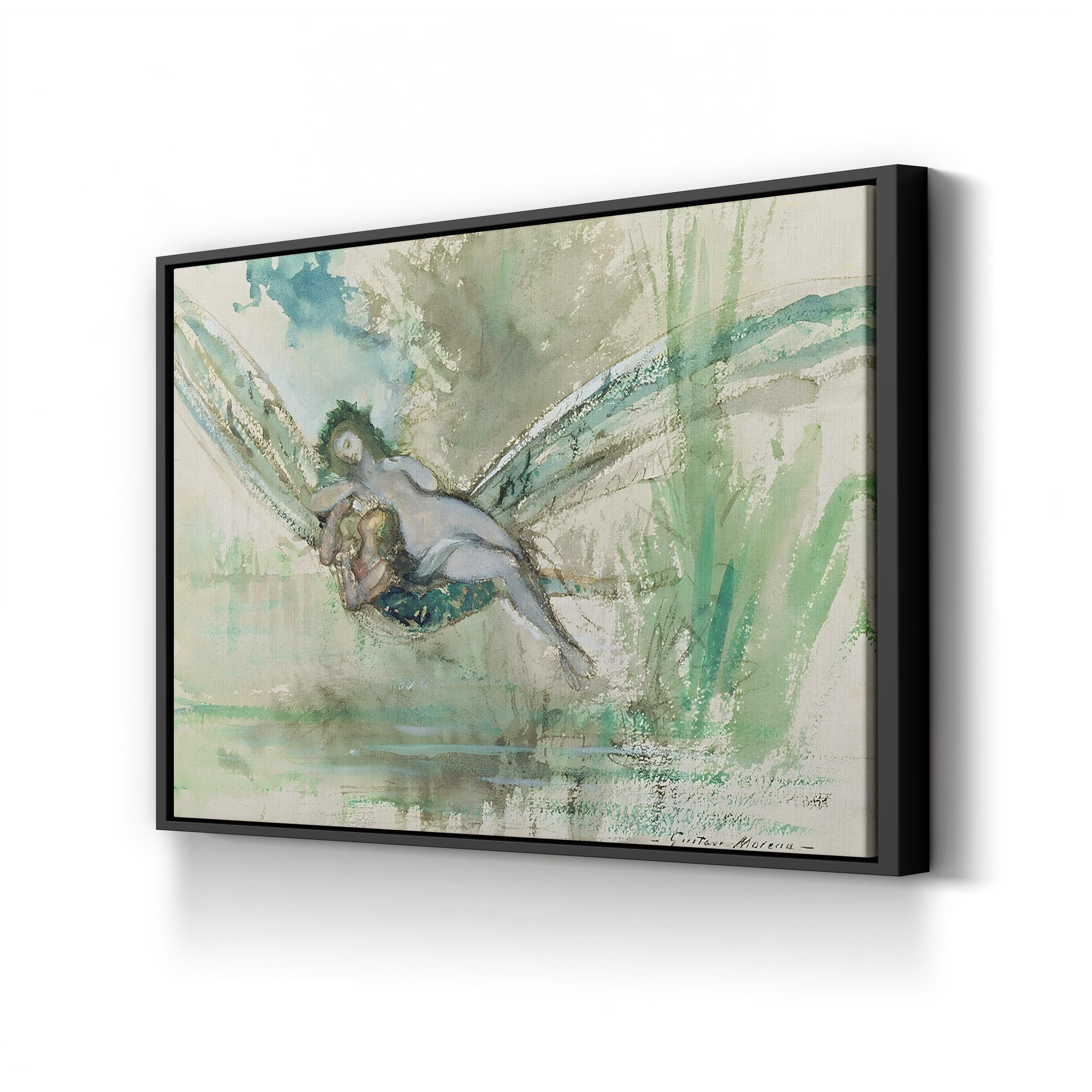 Dragonfly, c. 1884 Wall Art by Gustave Moreau | Symbolist Watercolor Illustration Print