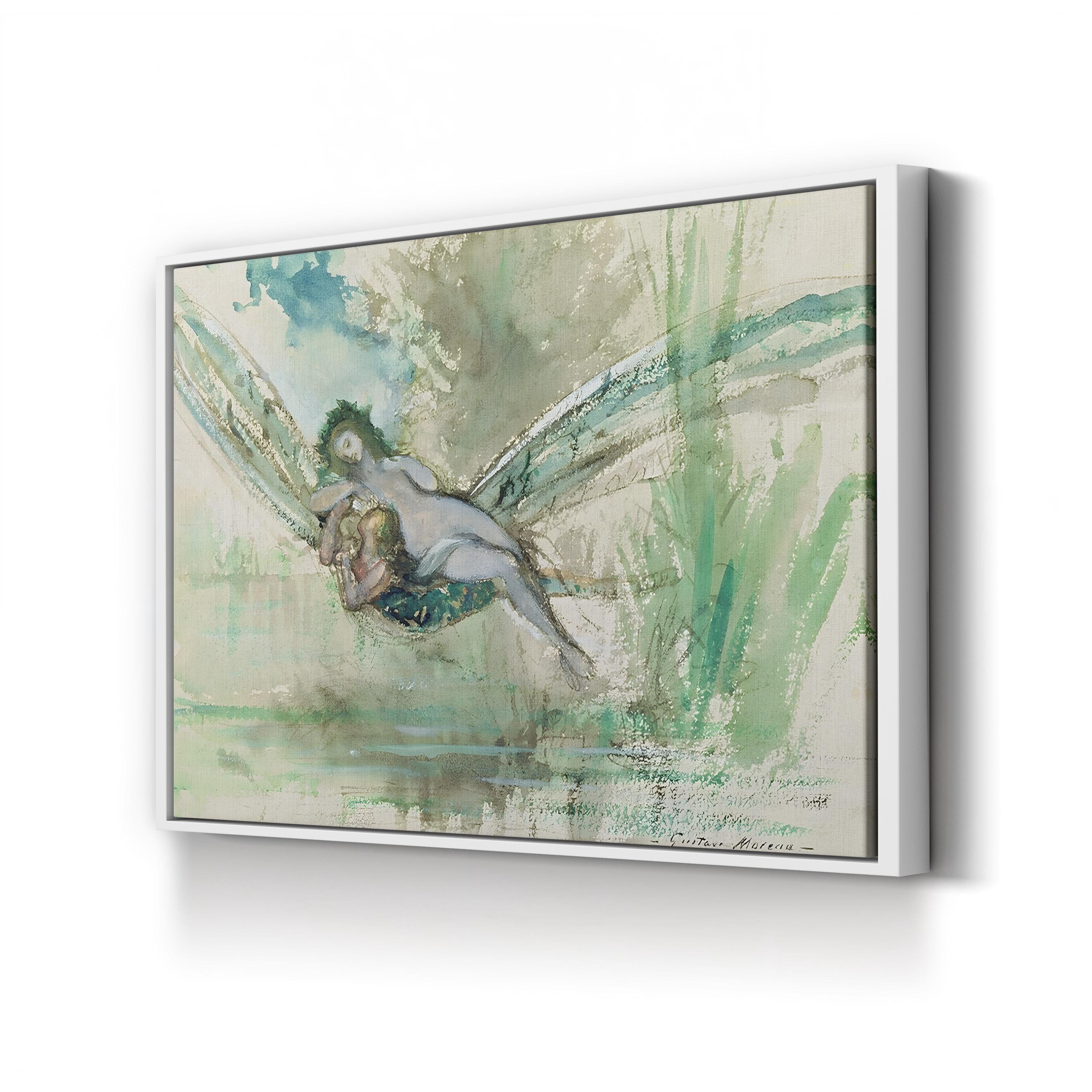 Dragonfly, c. 1884 Wall Art by Gustave Moreau | Symbolist Watercolor Illustration Print