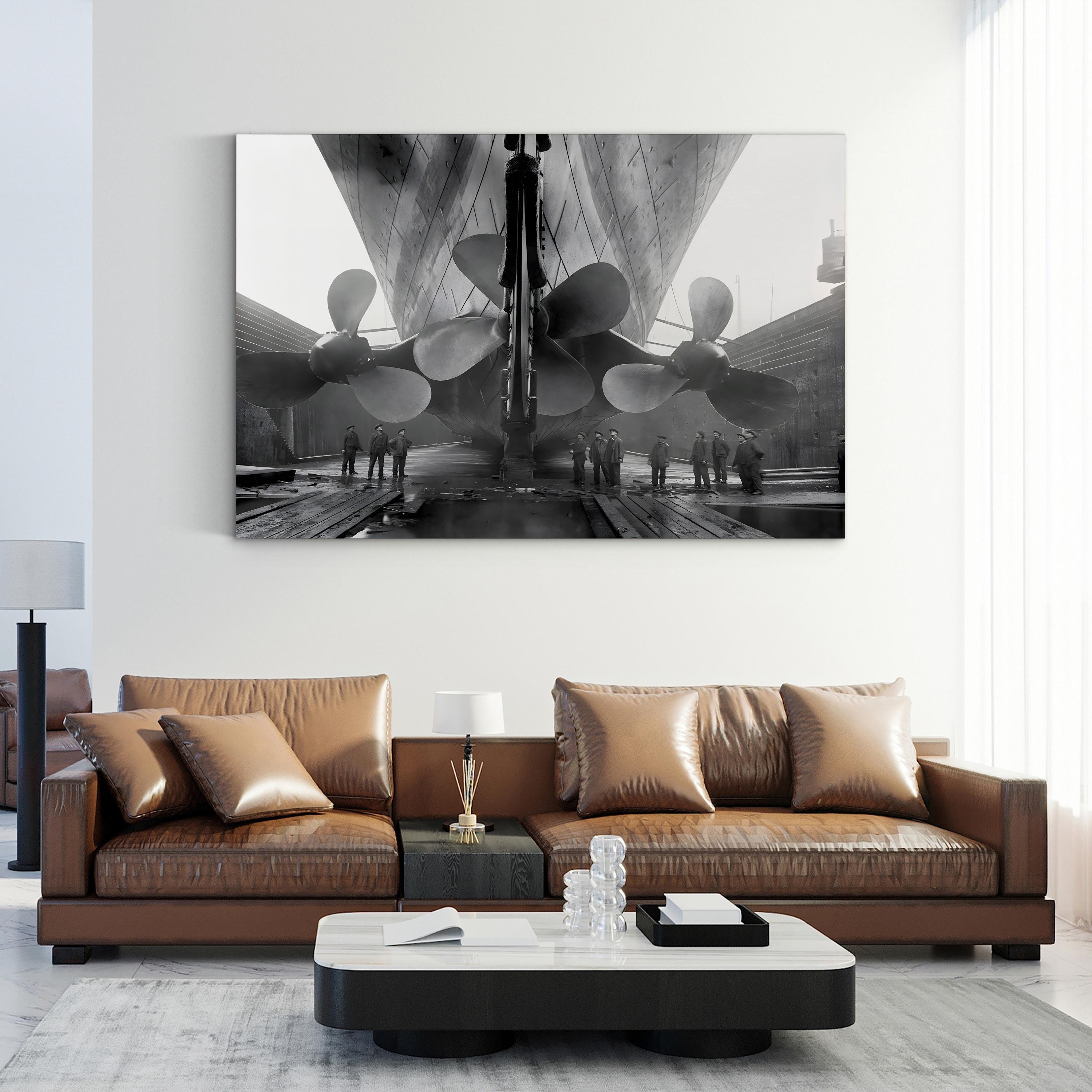 Titanic Propellers Canvas Print – Vintage Nautical Ship Photography