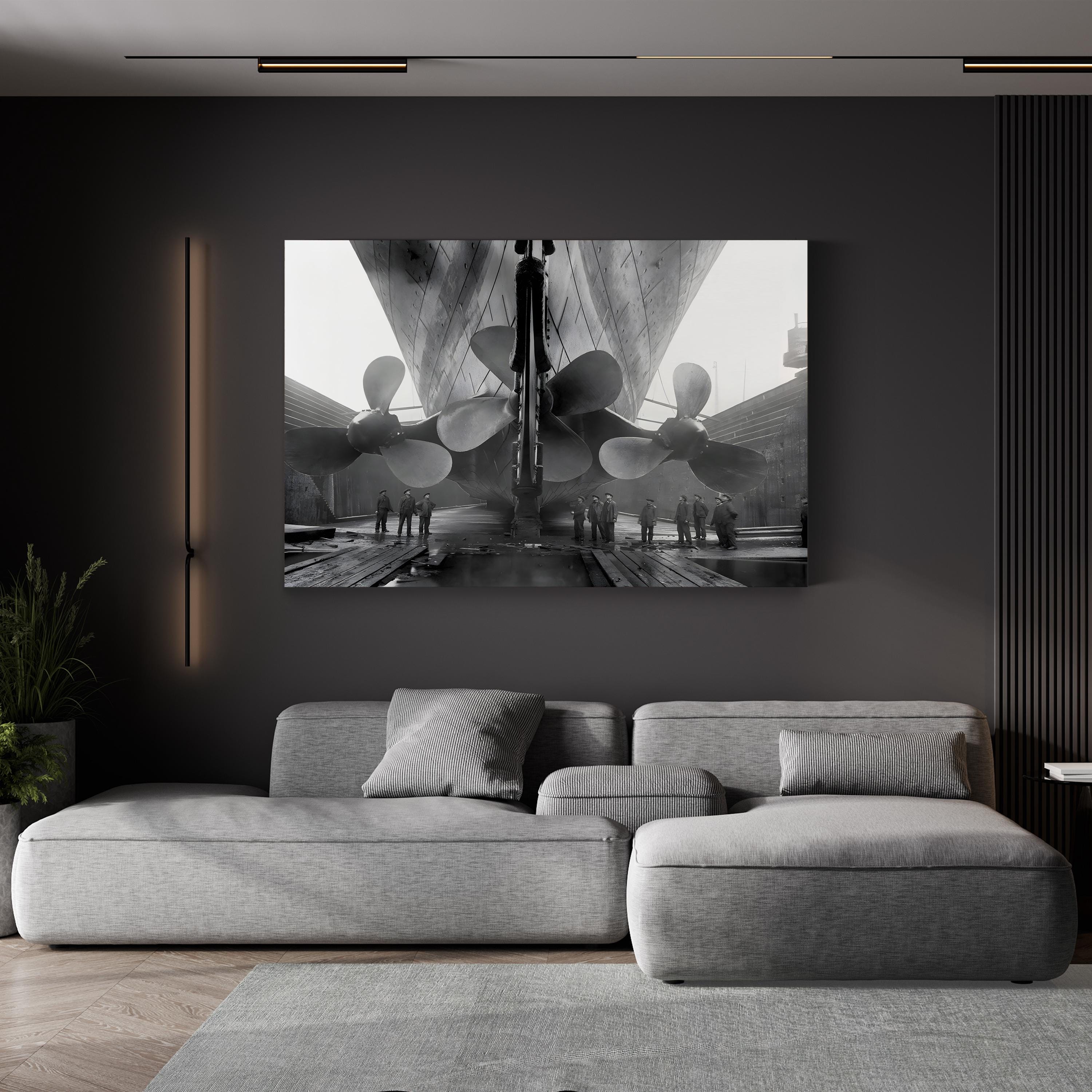 Titanic Propellers Canvas Print – Vintage Nautical Ship Photography
