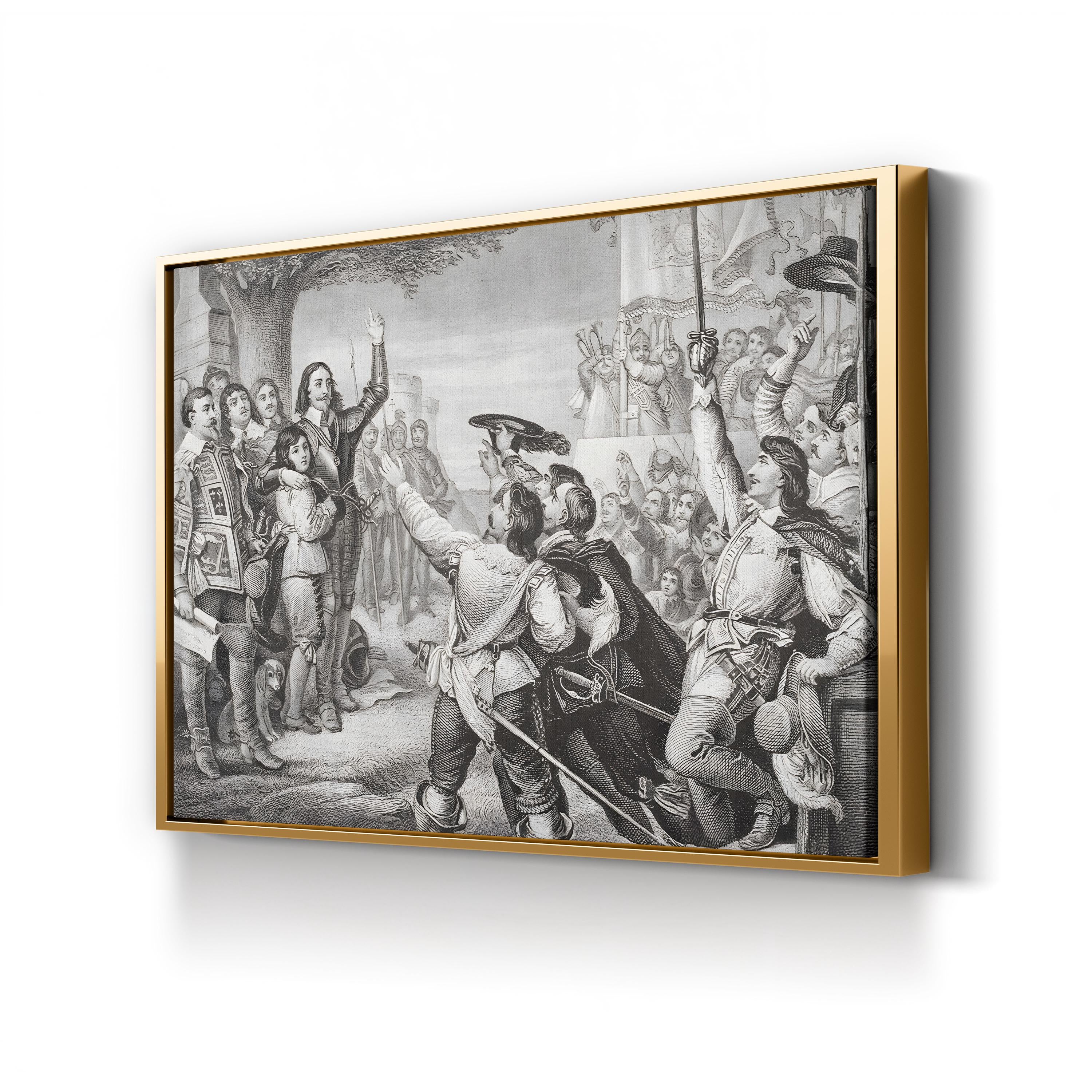 The Opening Scene of the Great Civil War Wall Art by Charles West Cope – 19th Century Historical Illustration Canvas