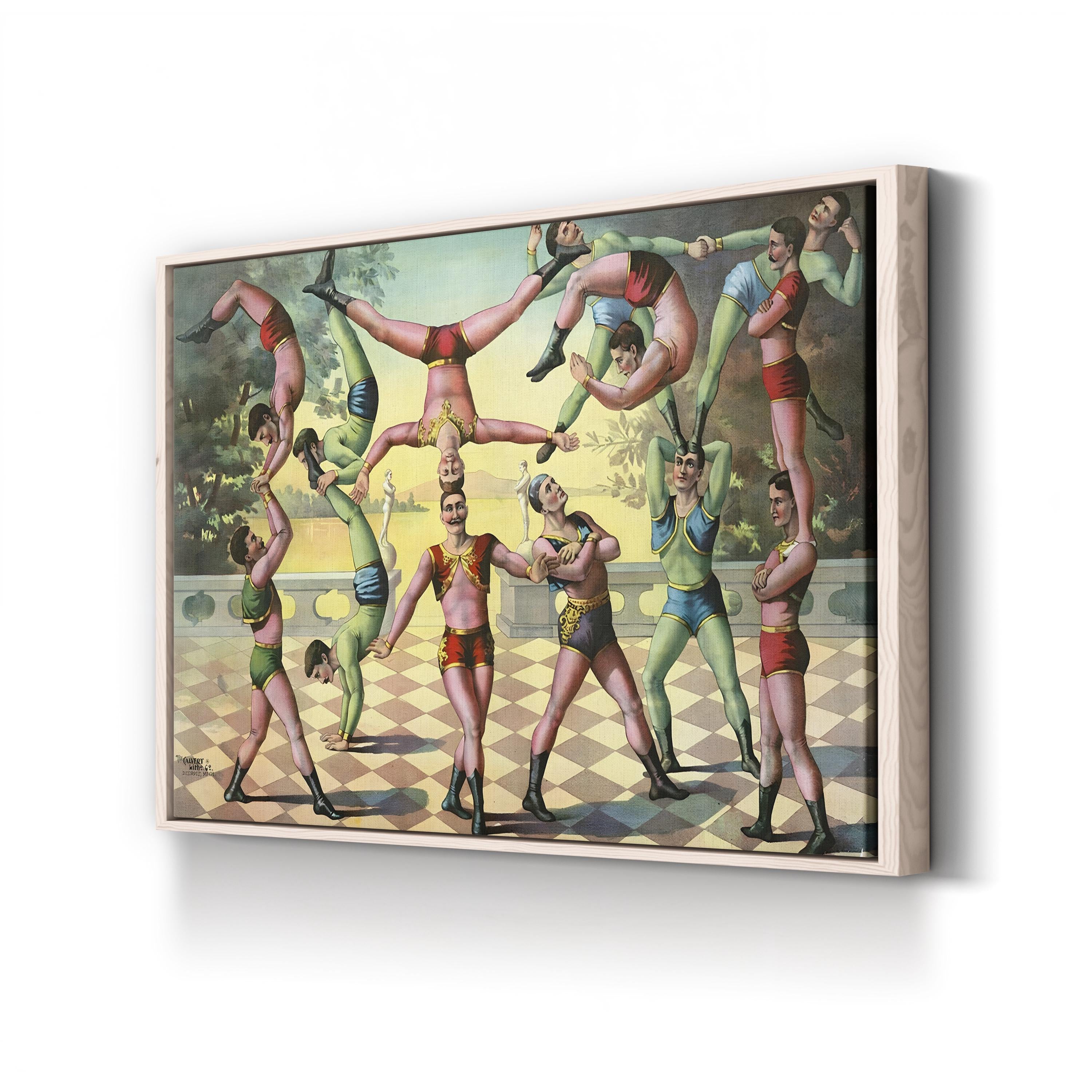 1891 Pigment Ink Vintage Circus Acrobat Poster Canvas Art Print