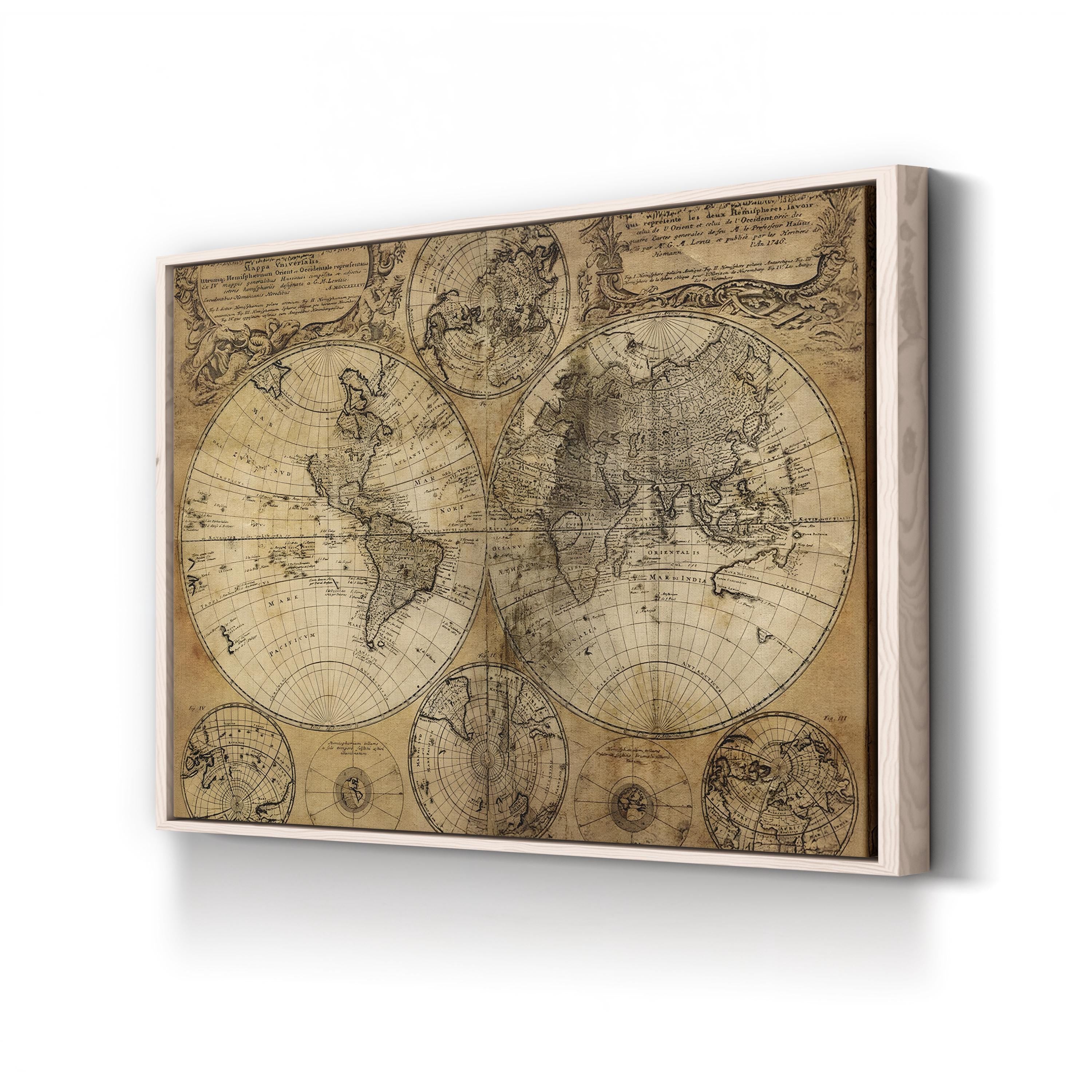 Old World Map, 17th Century – Historical Map Wall Art | Antique Cartography Canvas Print