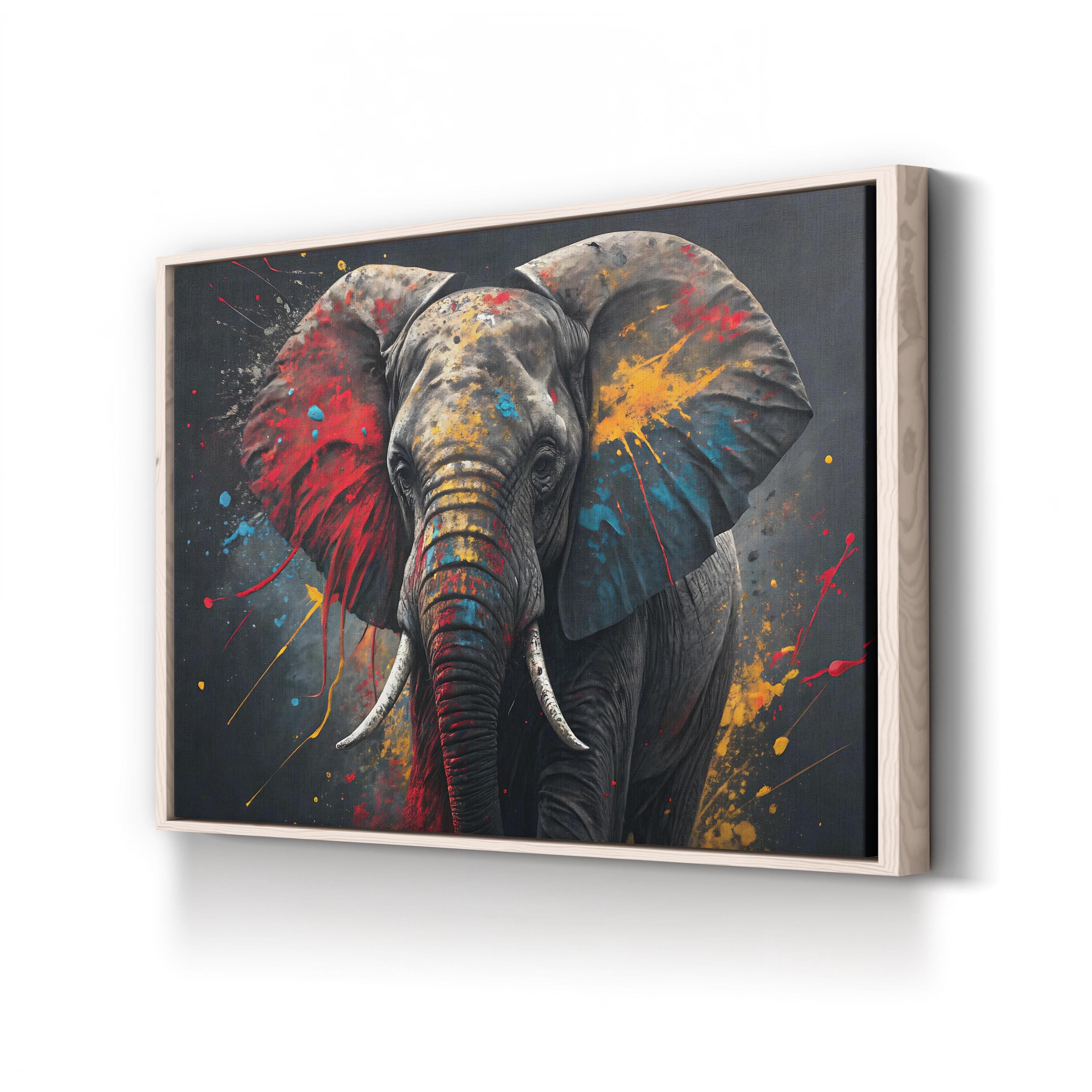 Elephant Graffiti Art Wall Art – Abstract Wildlife | Modern Pop Art Canvas Print