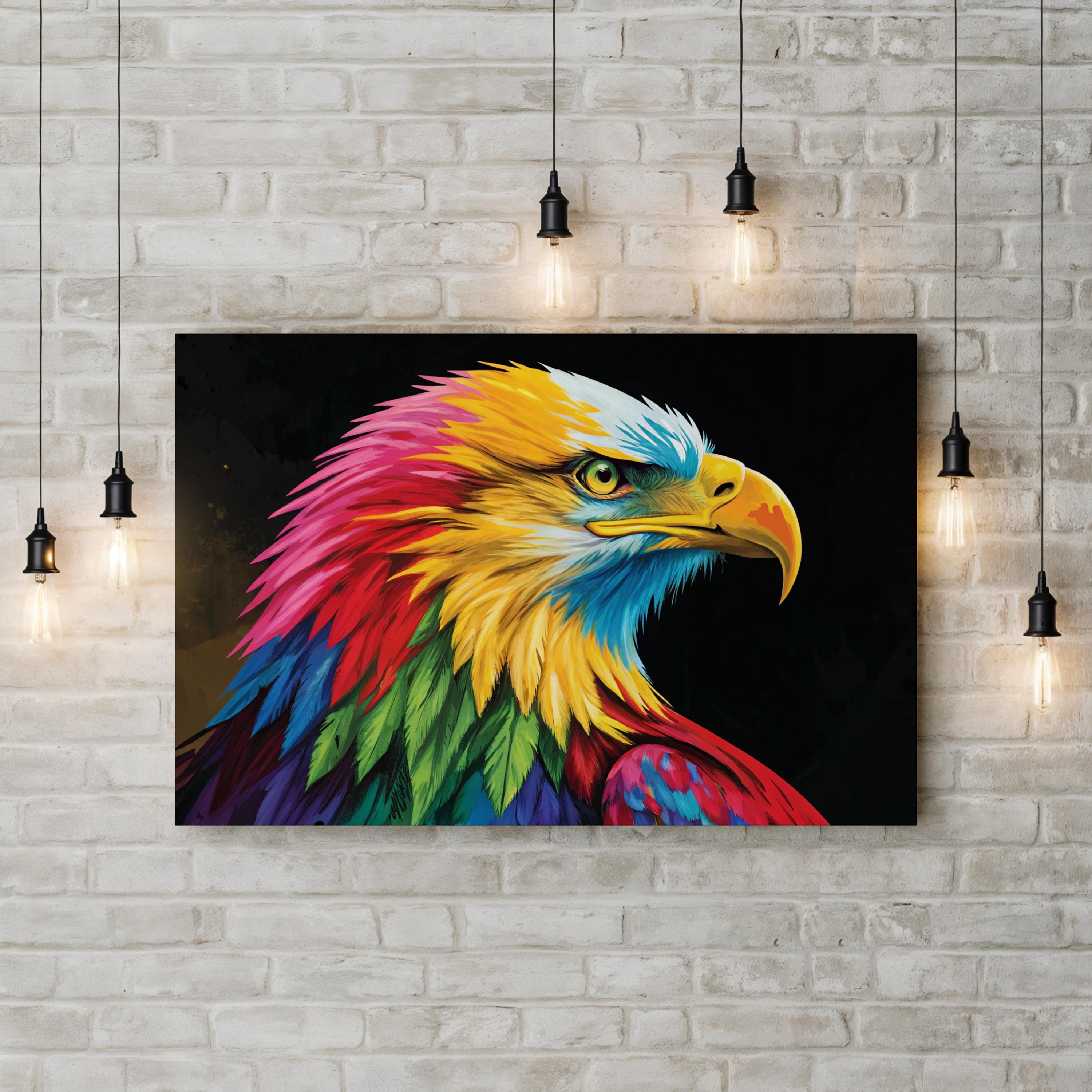 Bald Eagle Wall Art by Dean Russo – Contemporary Pop Art Wildlife Canvas