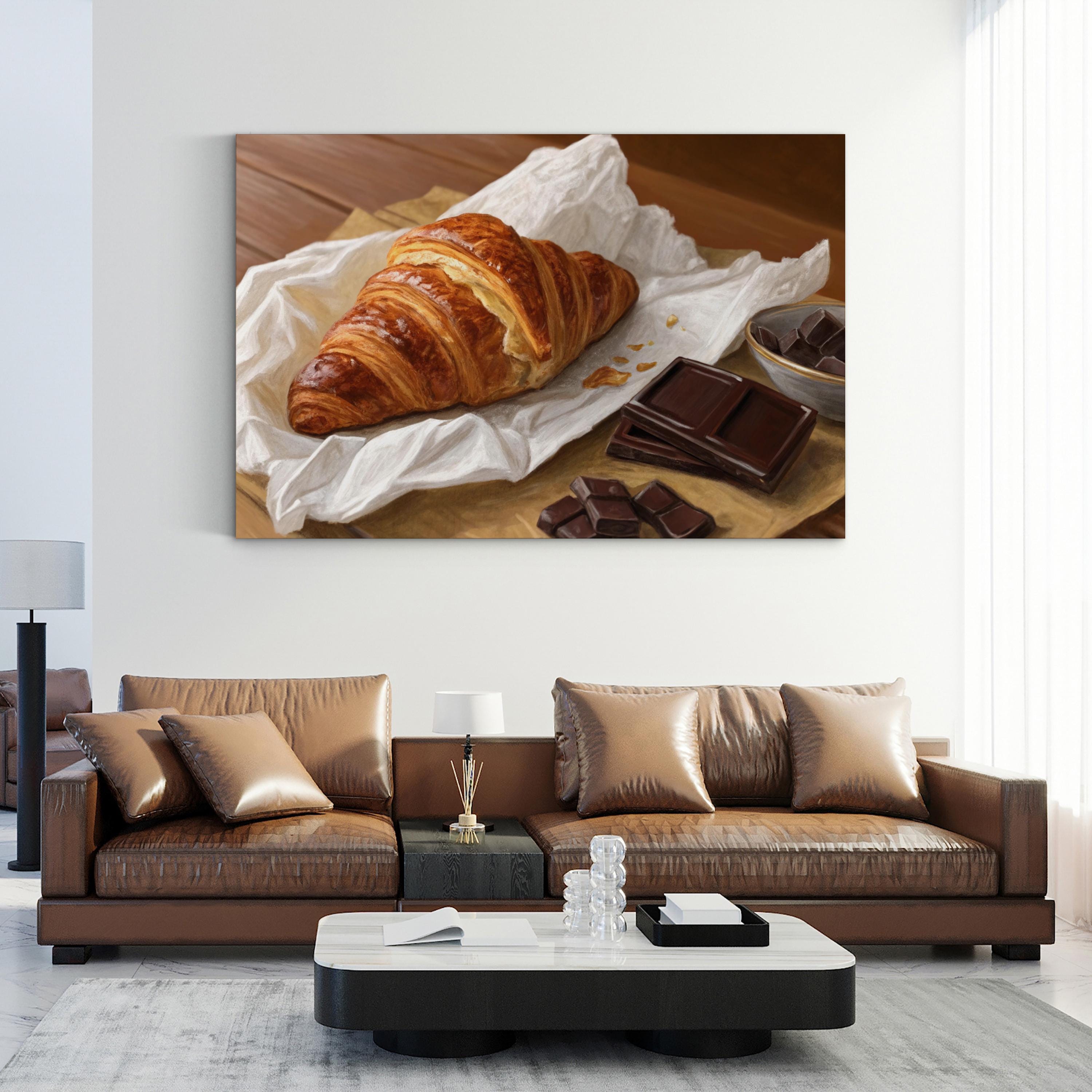 French Bakery Kitchen Croissant & Chocolate Still Life  Wall Art