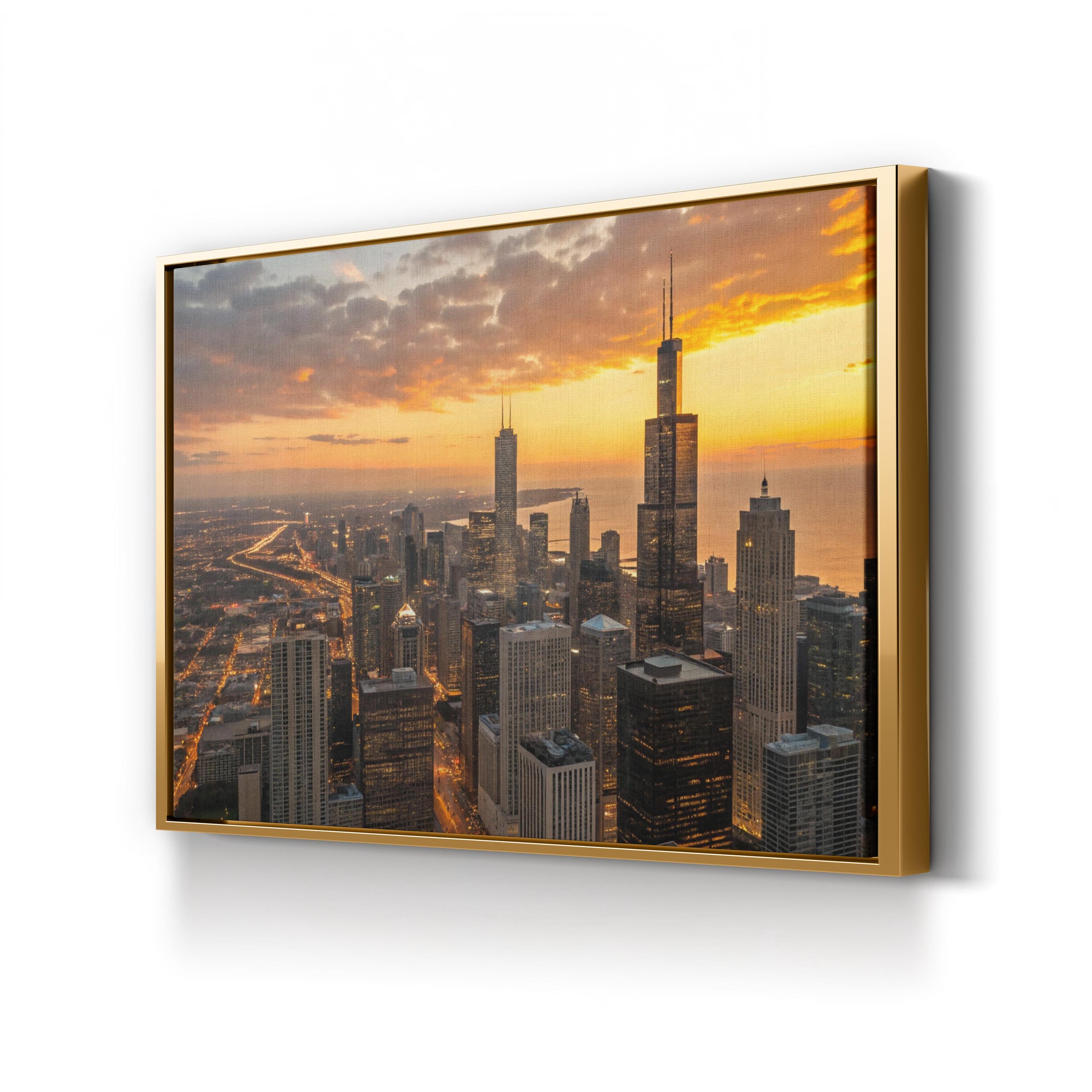 Chicago Cityscape at Golden Hour