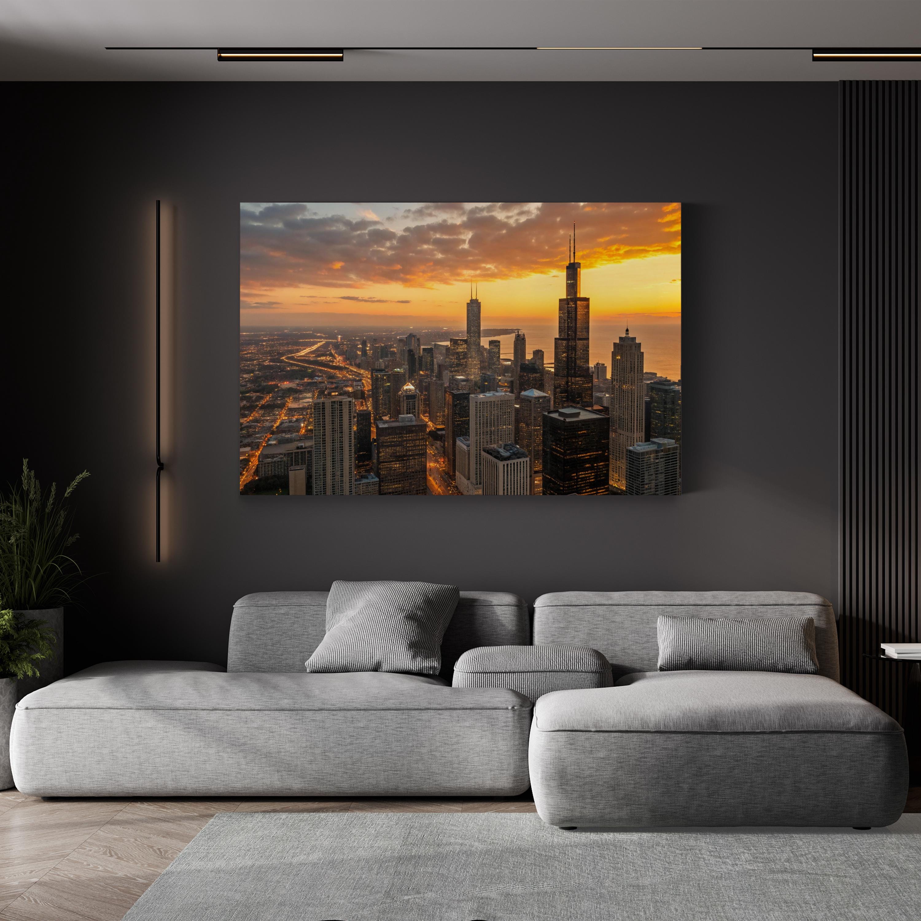 Chicago Cityscape at Golden Hour