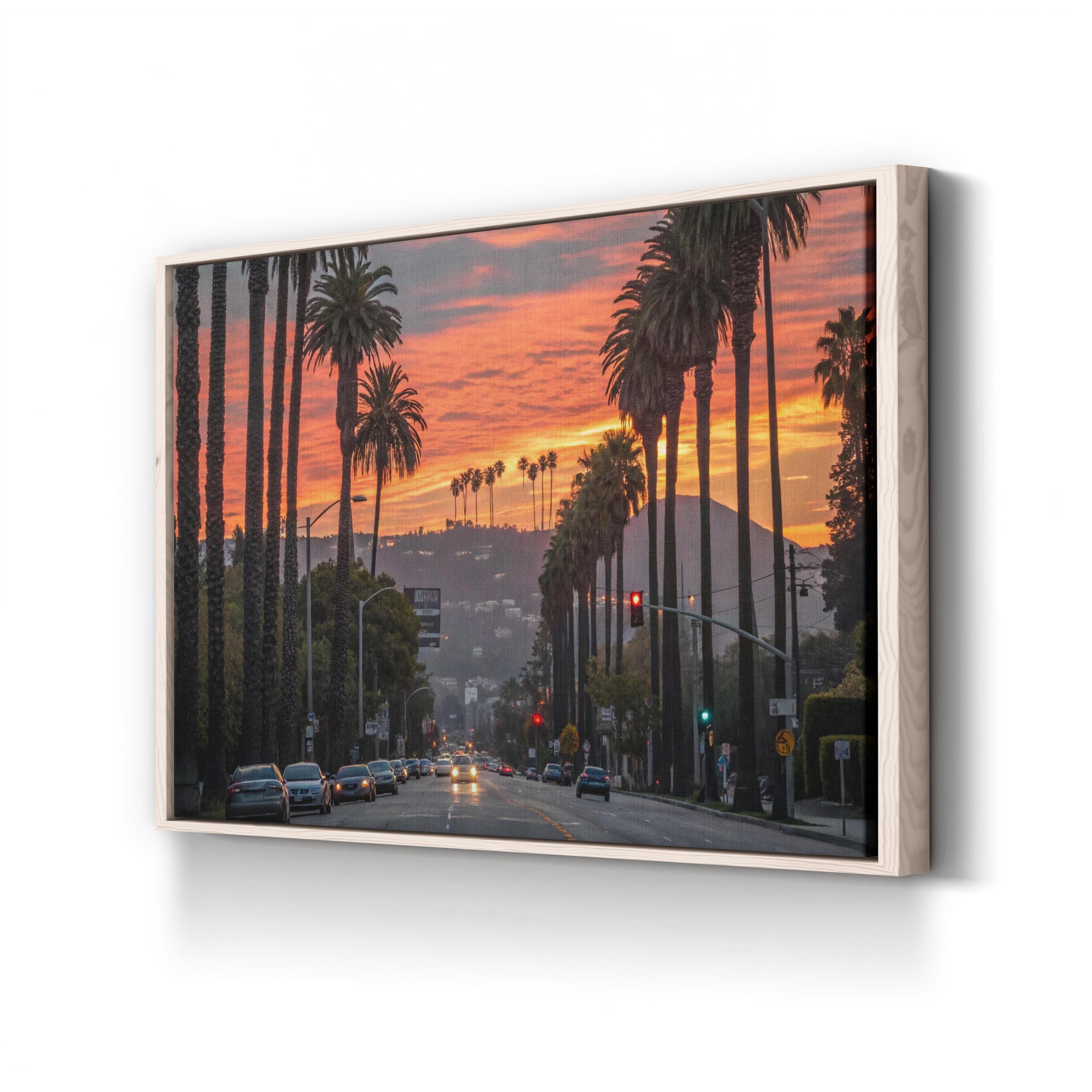 Hollywood Sunset Wall Art: Los Angeles Palm Trees Photography