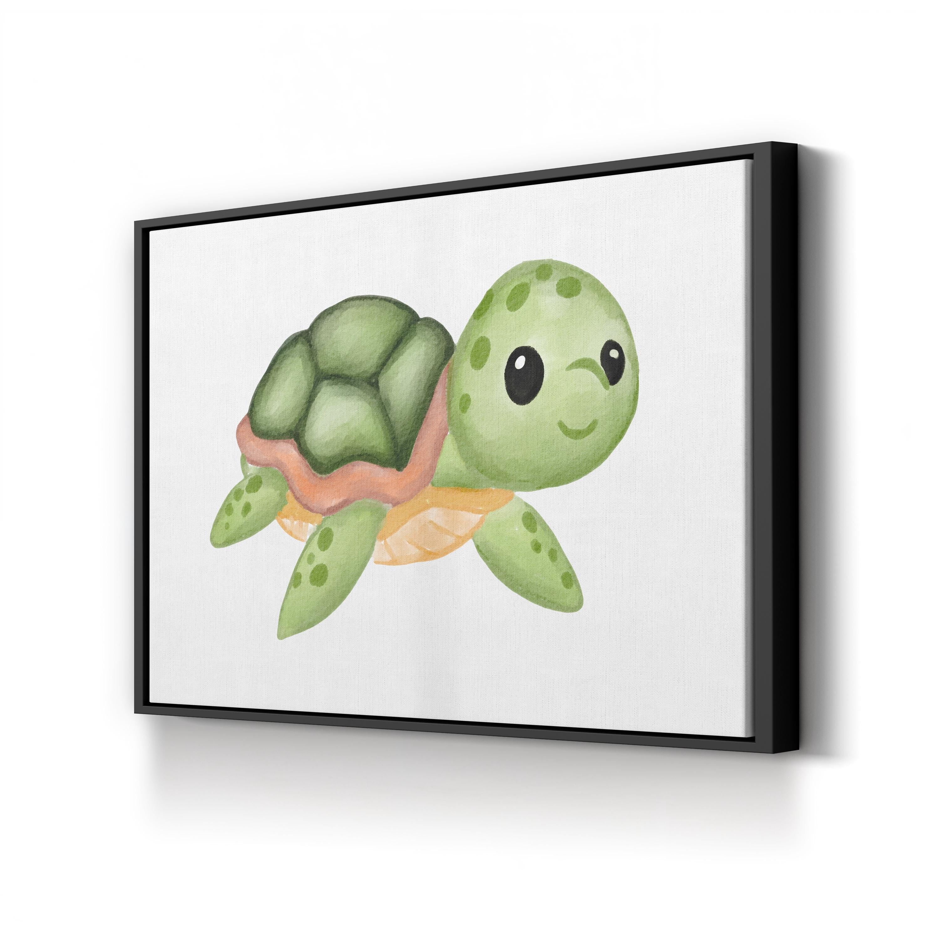 Watercolor Sea Turtle Nursery – Period Illustration Wall Art | Kids Room Canvas Print