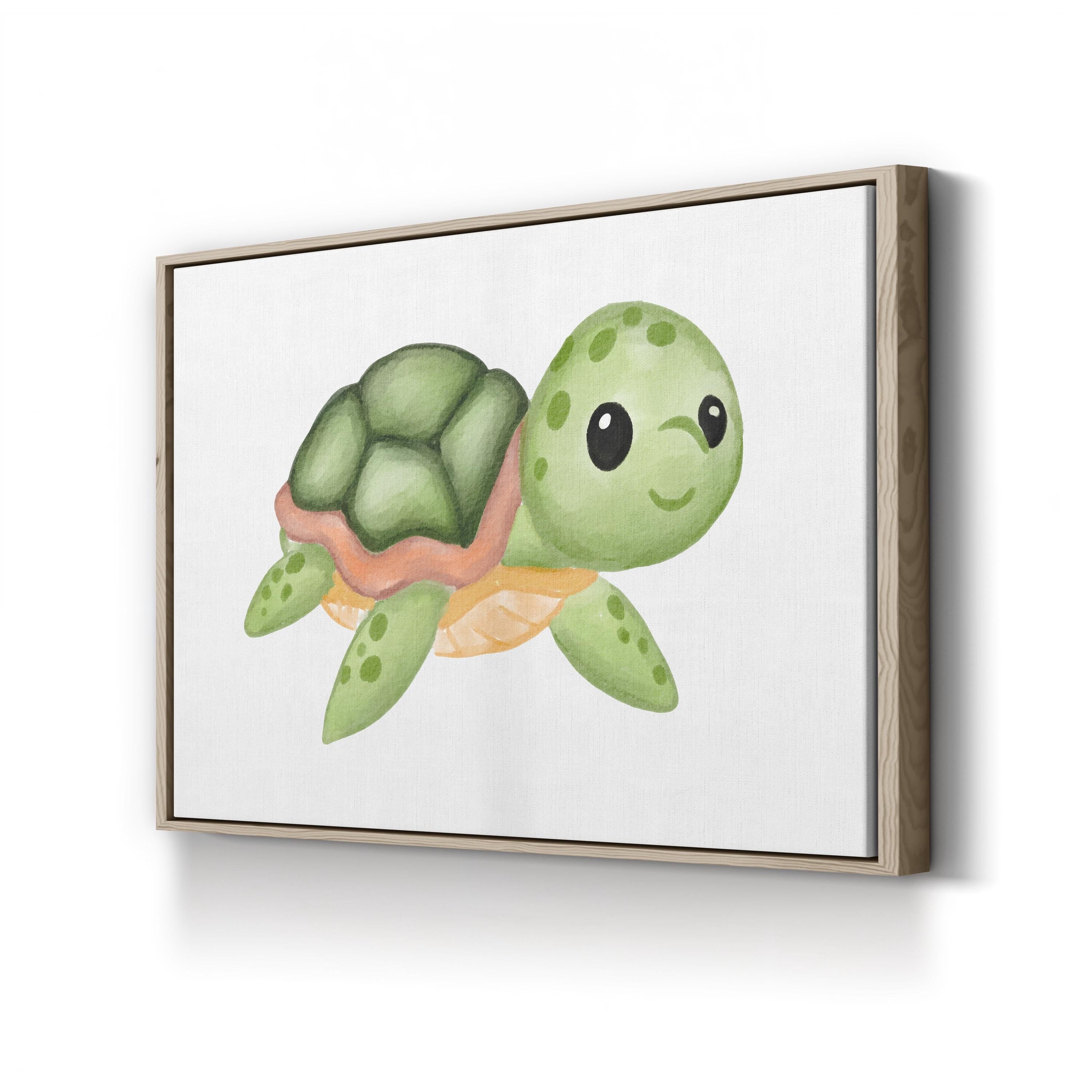 Watercolor Sea Turtle Nursery – Period Illustration Wall Art | Kids Room Canvas Print