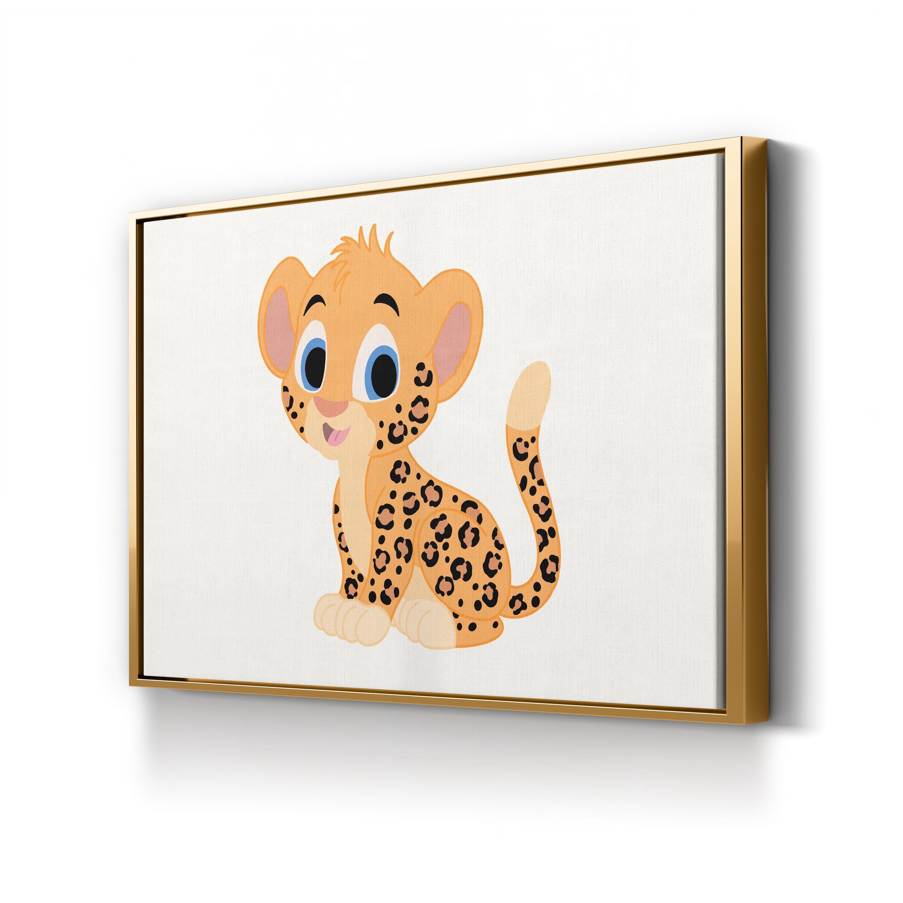 Safari Leopard Nursery Jungle Animal Wall Art | Baby & Kids Room Illustration