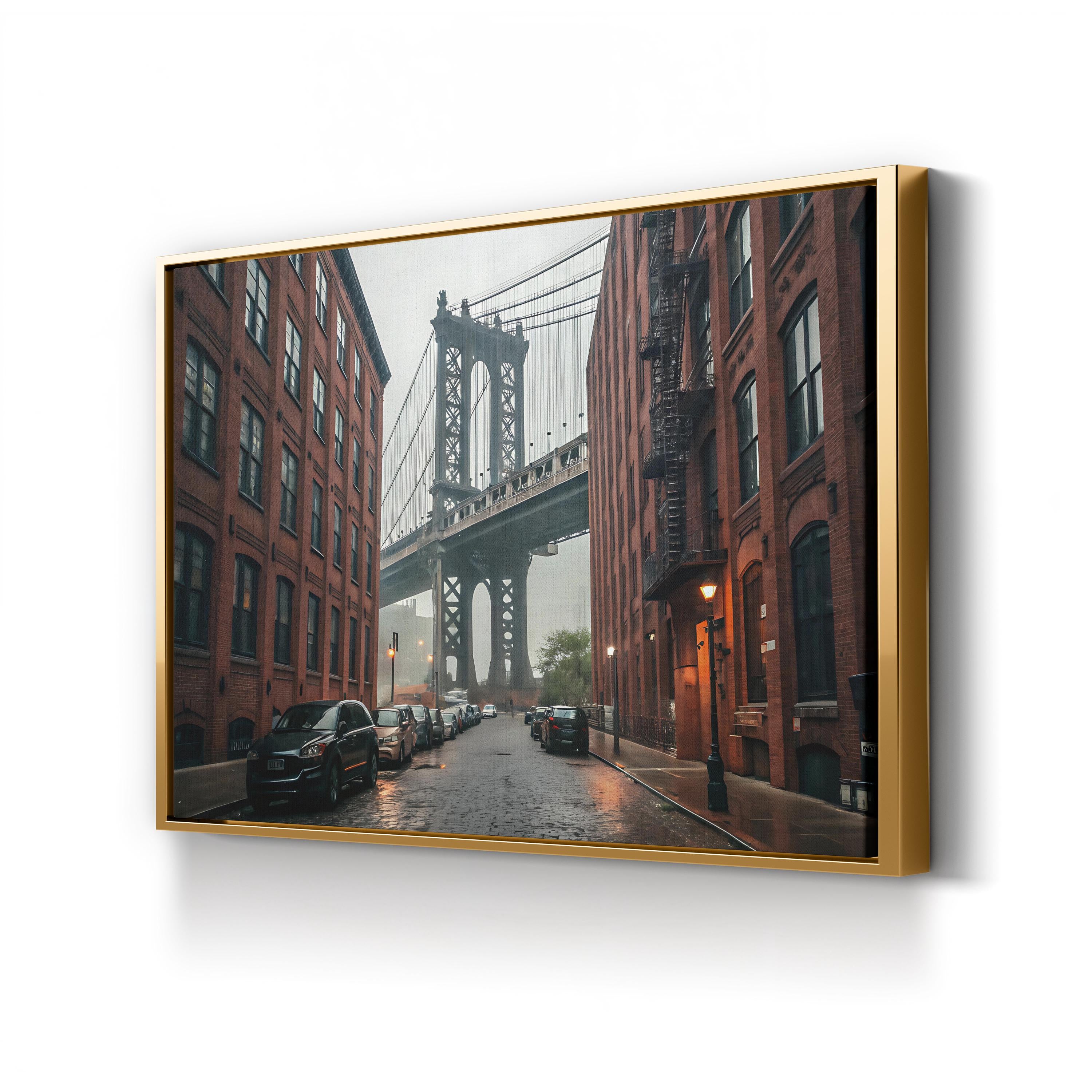 New York, Brooklyn, Dumbo, Manhattan Bridge and Empire State Building Wall Art by Michele Falzone