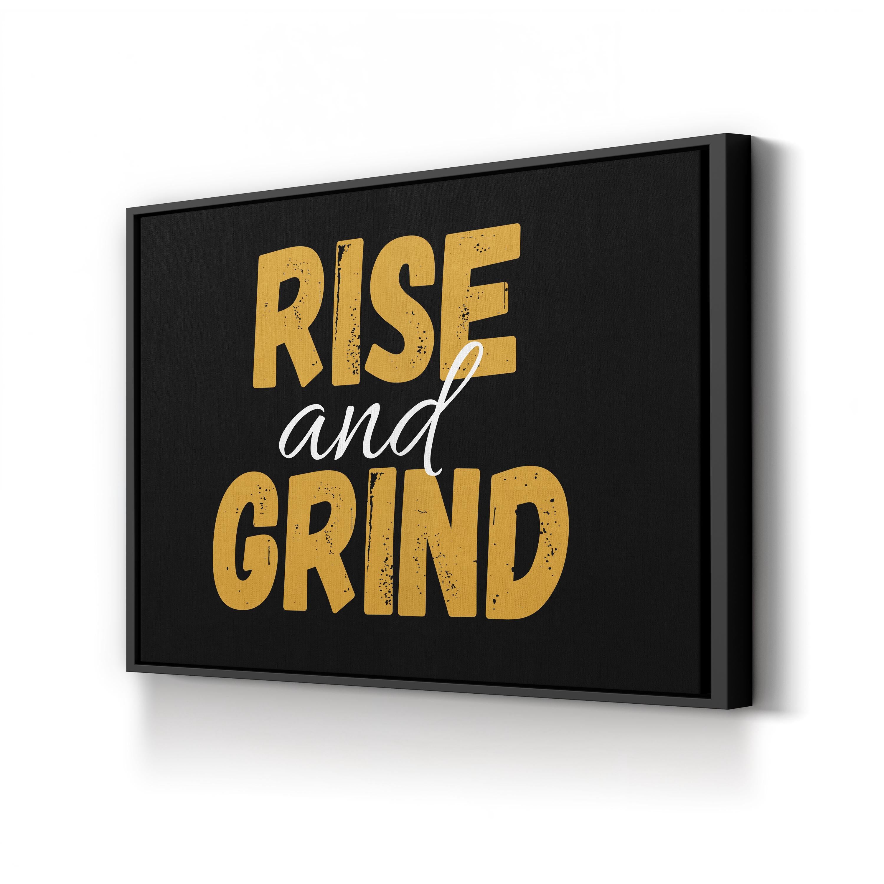 Rise and Grind Canvas Wall Art | Entrepreneur Office Decor Print