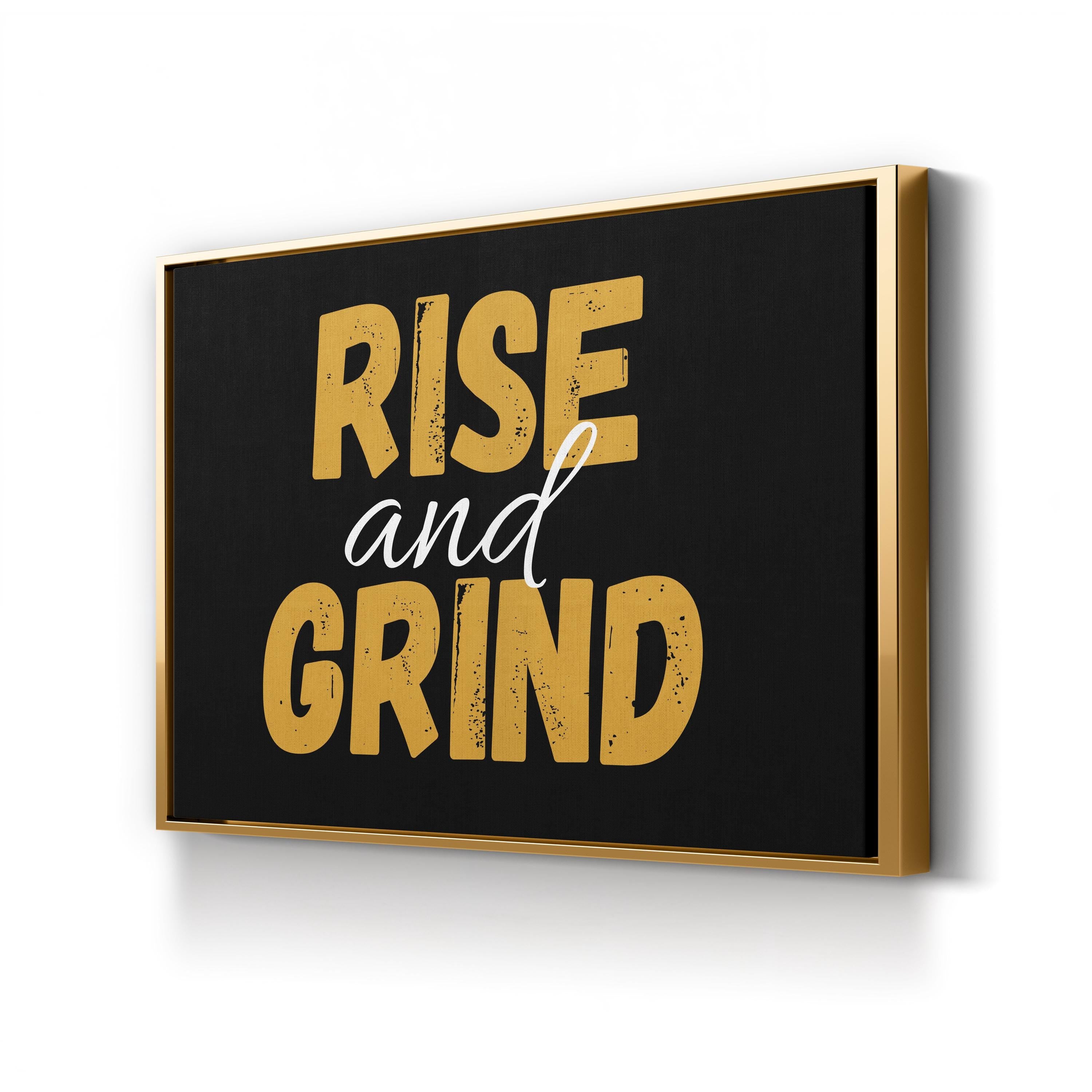 Rise and Grind Canvas Wall Art | Entrepreneur Office Decor Print