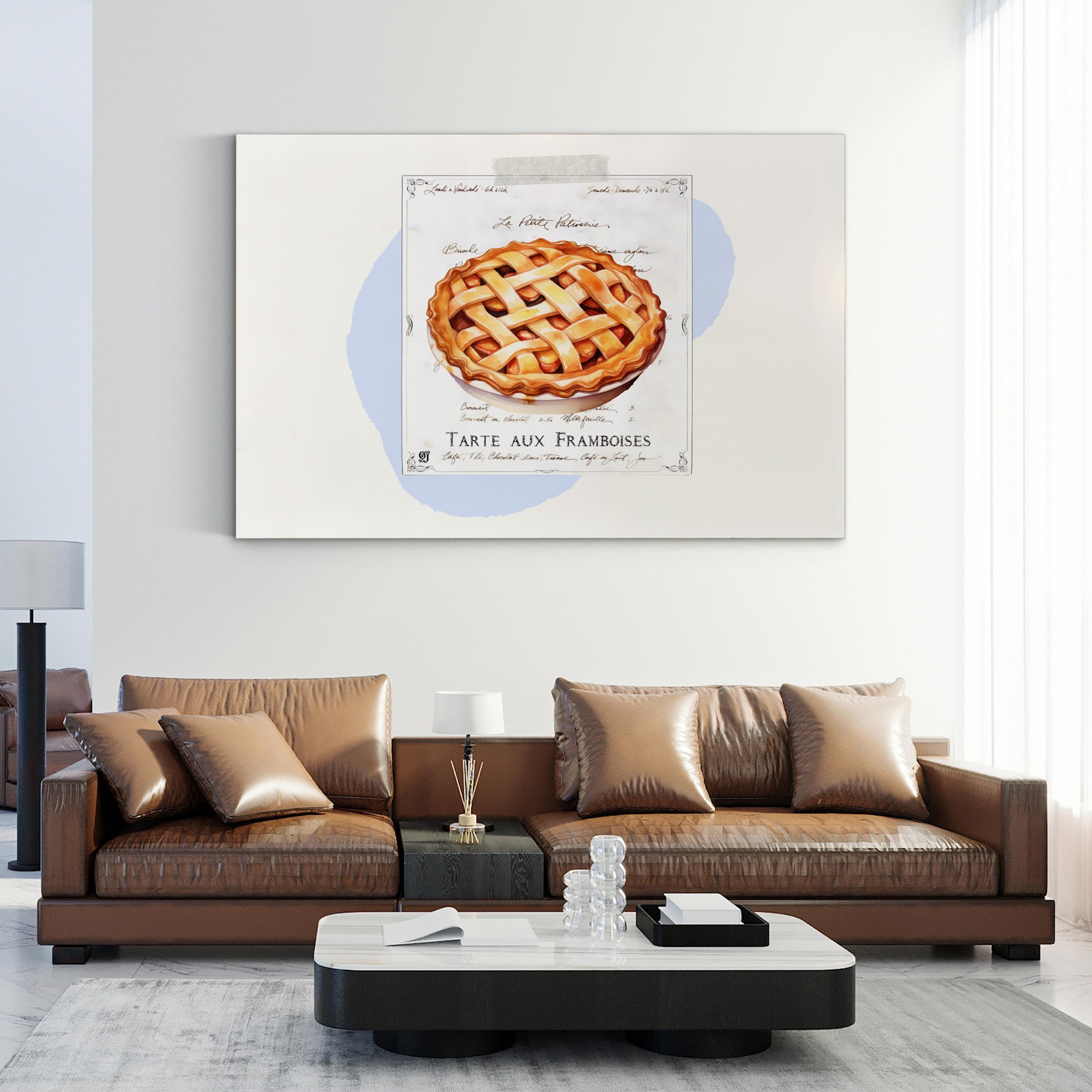 Vintage French Raspberry Bakery  Pastry  Illustration Wall Art