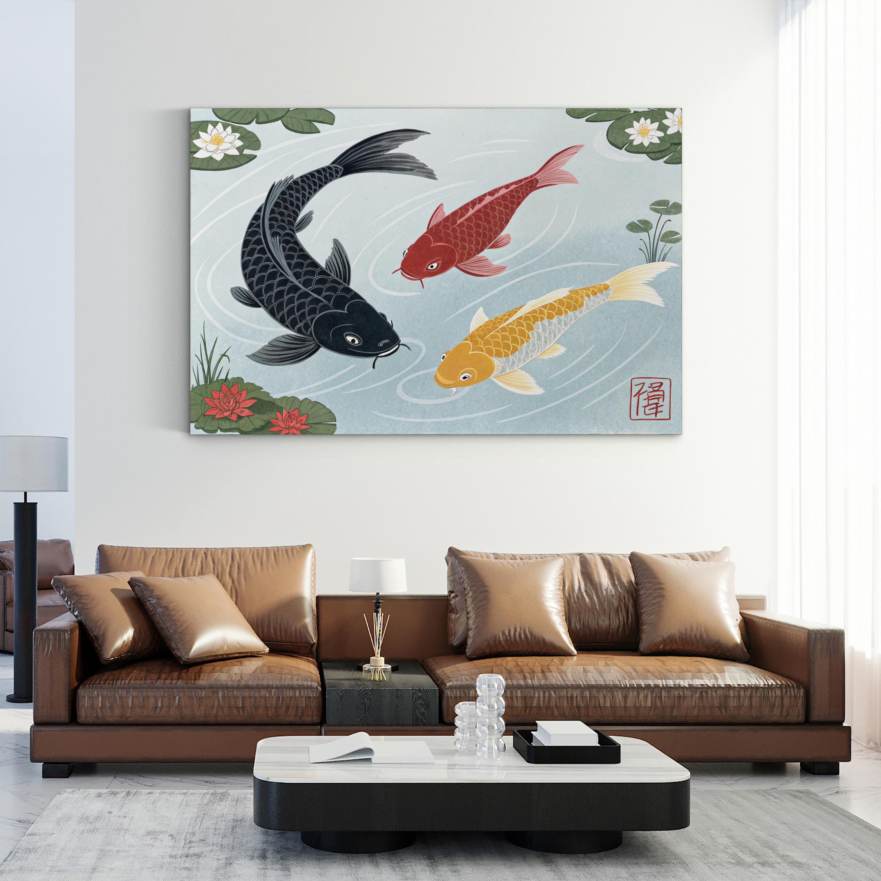 Japanese Koi Fish Wall Art