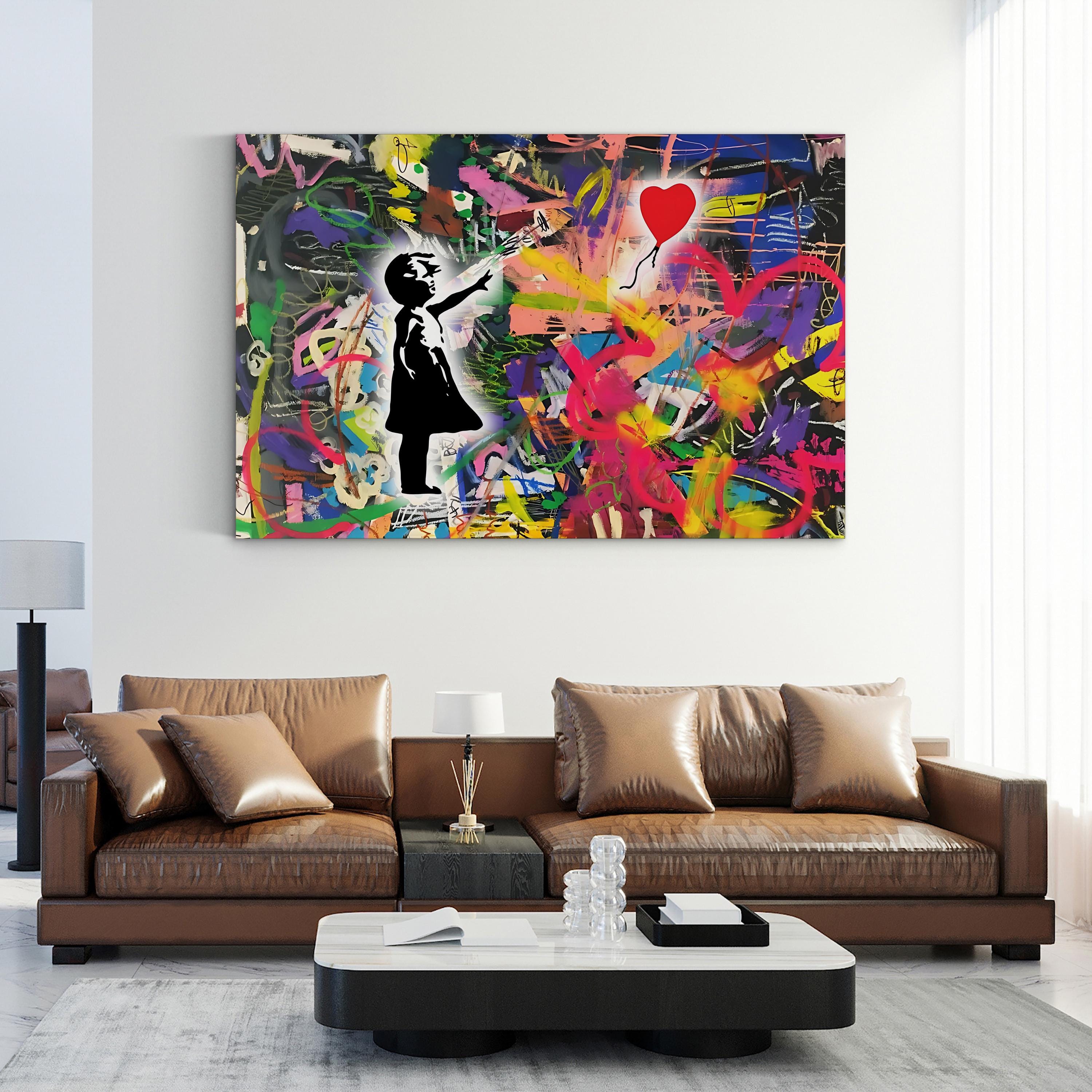 Banksy Urban Street Graffiti Style Balloon Girl Canvas Art
