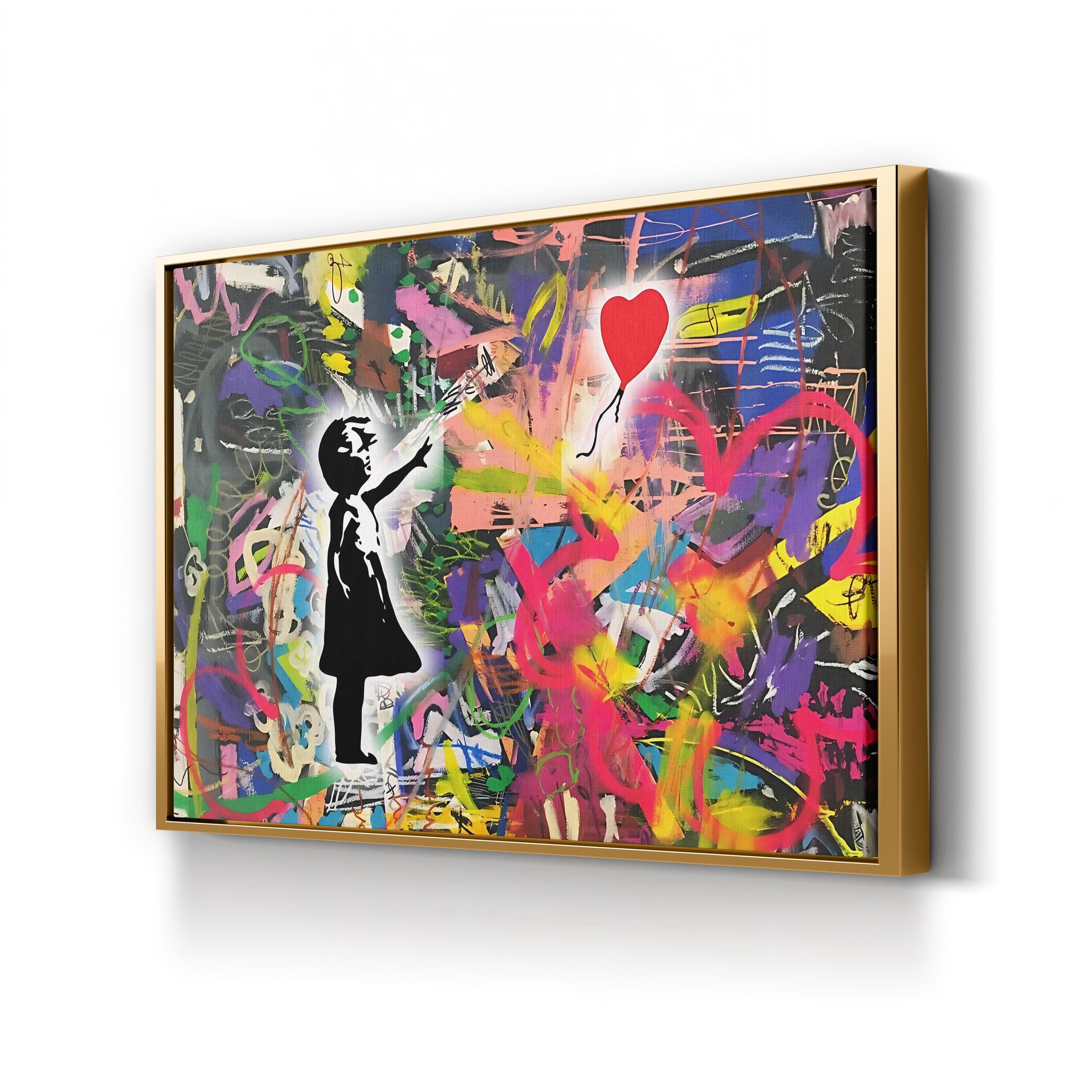 Banksy Urban Street Graffiti Style Balloon Girl Canvas Art