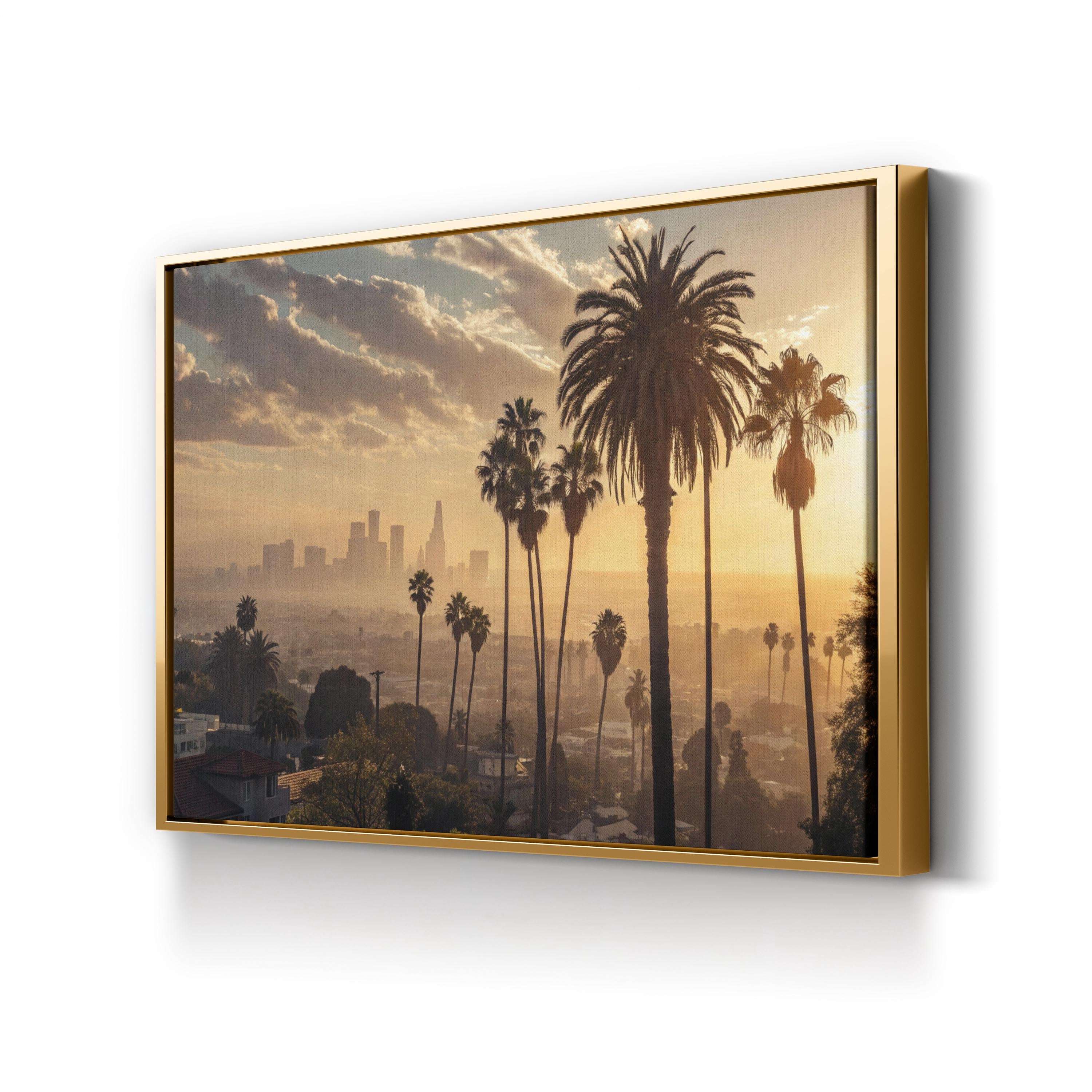 Los Angeles Palm Trees Wall Art | California Coastal Photography Canvas