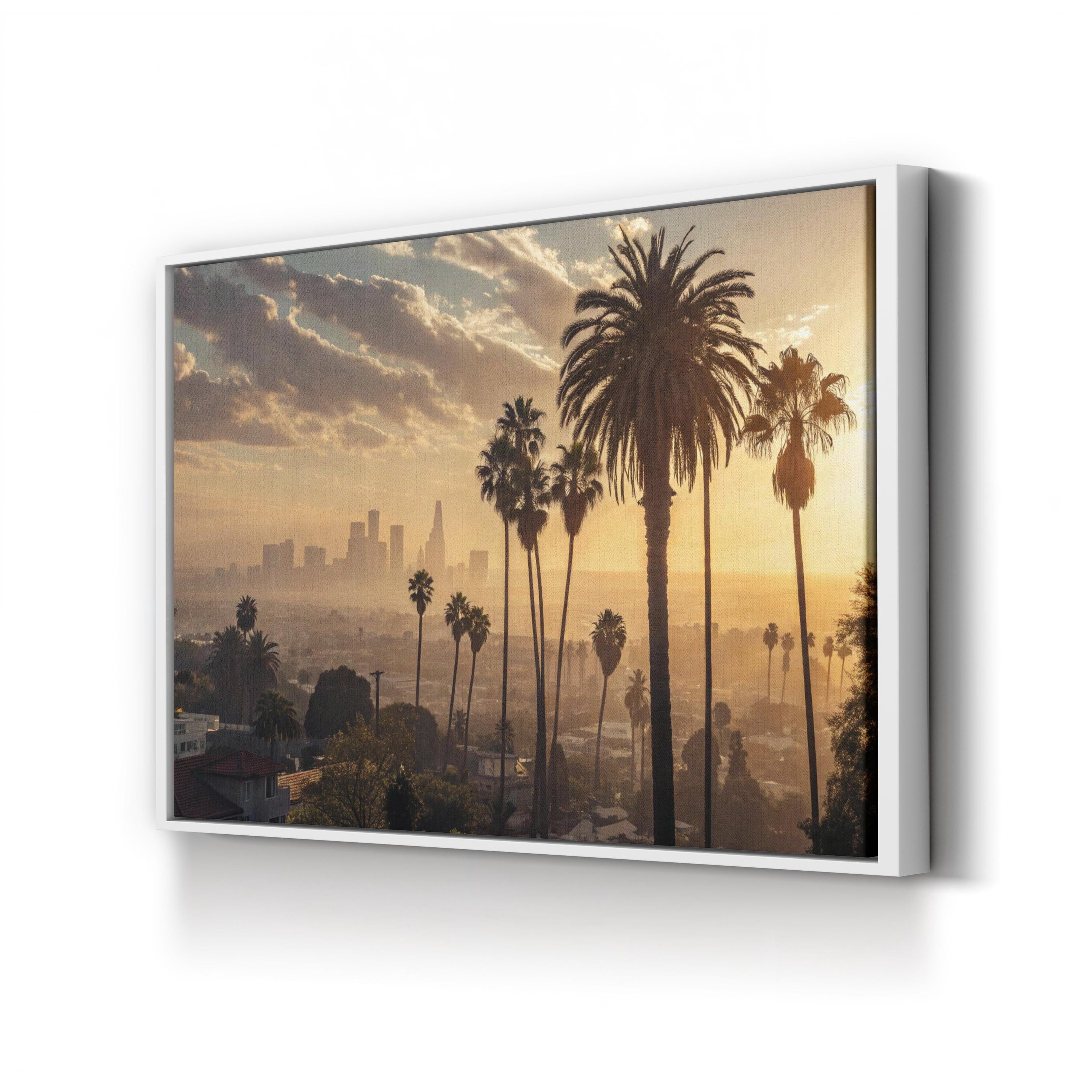 Los Angeles Palm Trees Wall Art | California Coastal Photography Canvas