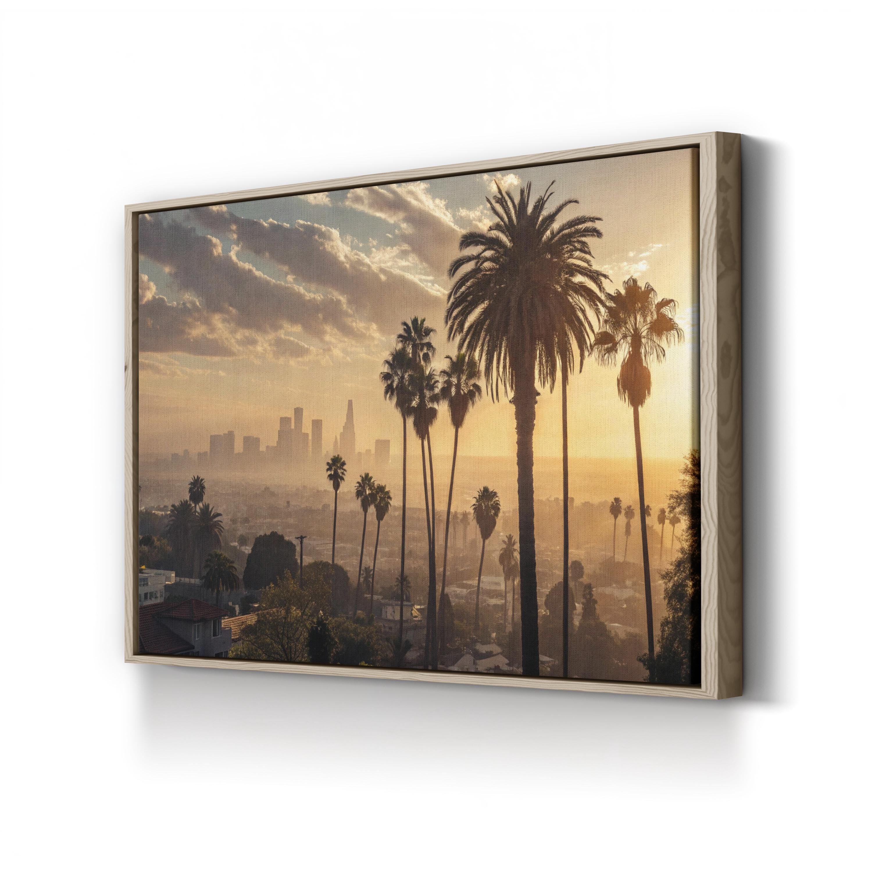 Los Angeles Palm Trees Wall Art | California Coastal Photography Canvas