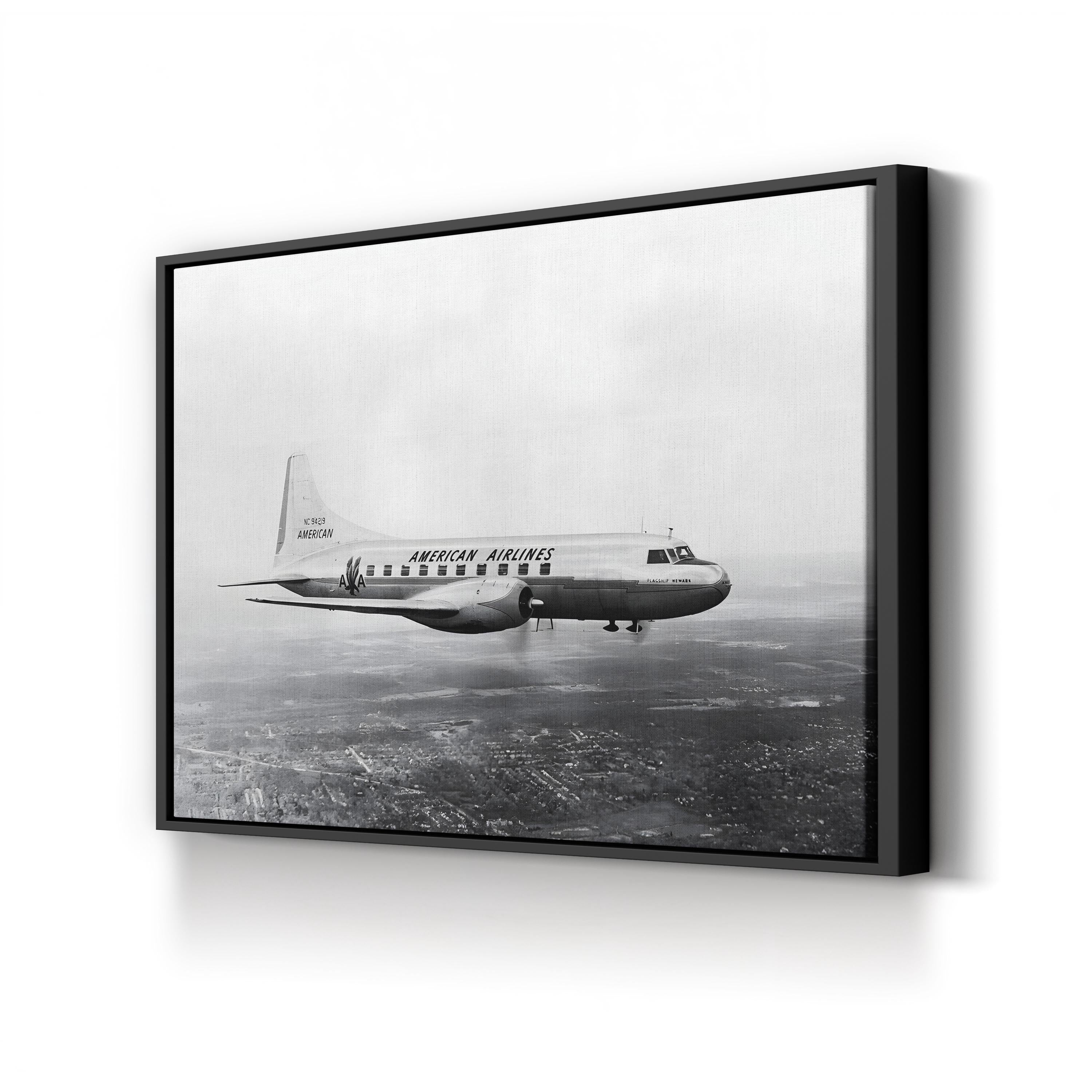American Airlines Convair, 1950s – Vintage Photography Wall Art | Vintage Aviation Canvas Print