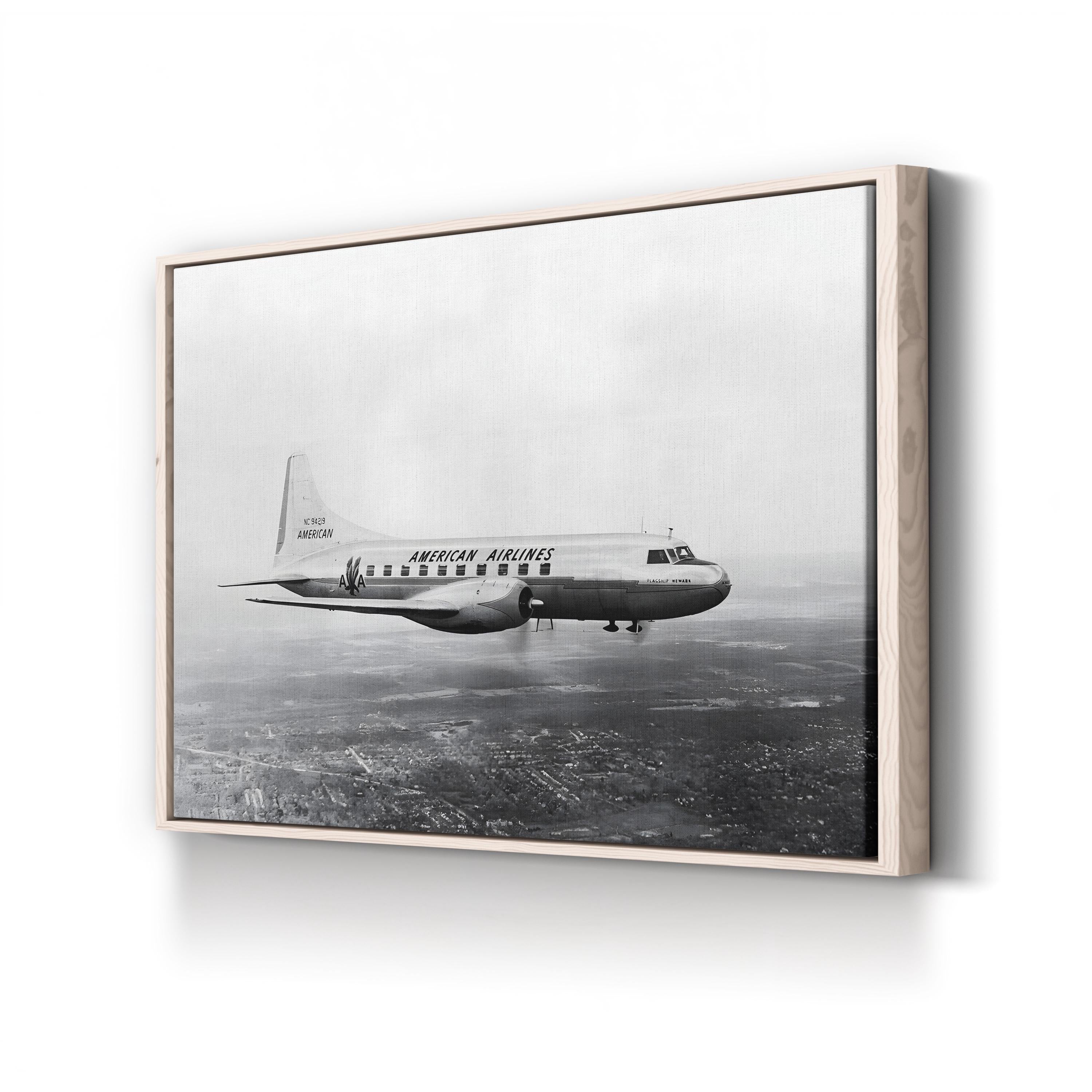 American Airlines Convair, 1950s – Vintage Photography Wall Art | Vintage Aviation Canvas Print