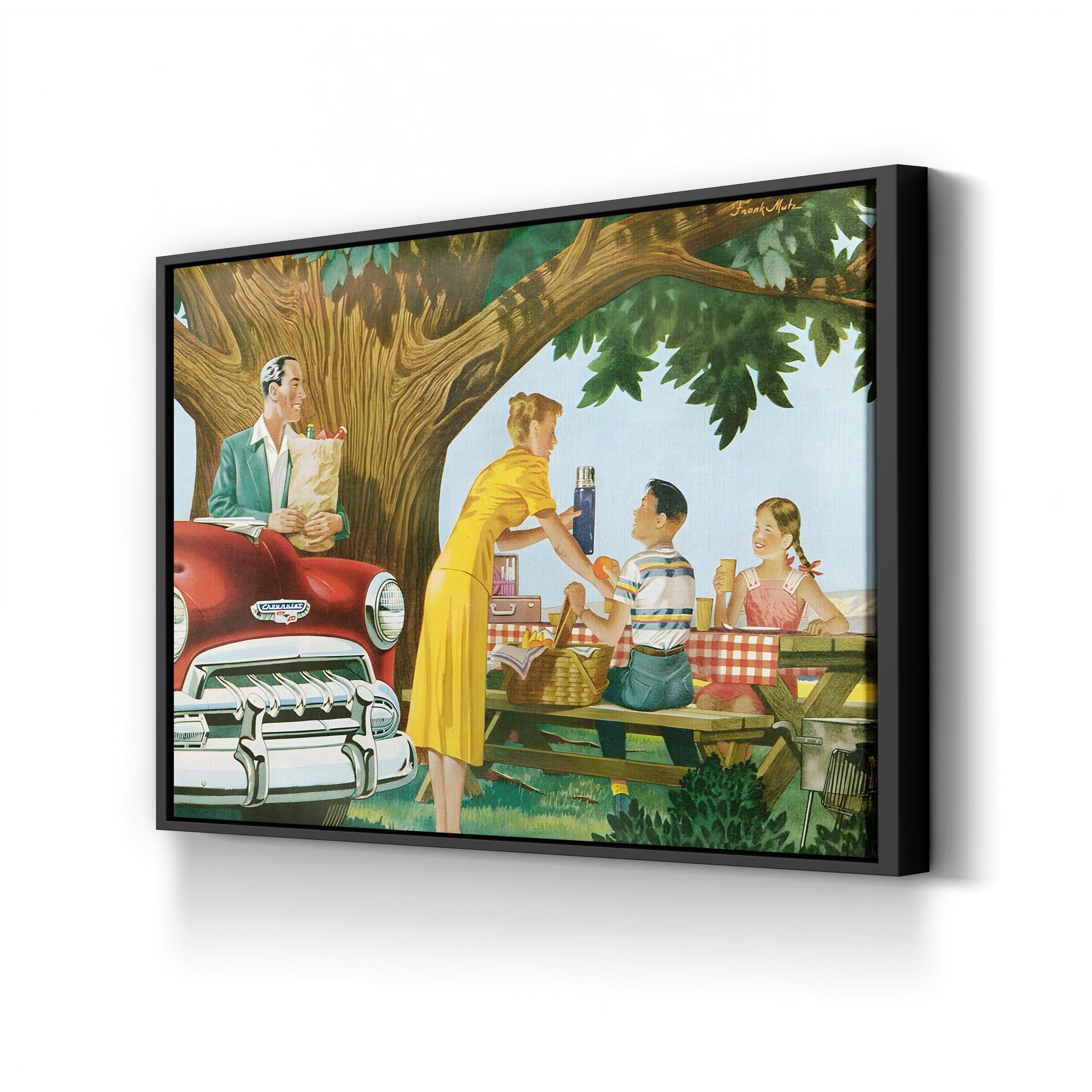 1950s Chrysler Automobile Ad – Period Advertisement Wall Art | Vintage Automotive Canvas Print