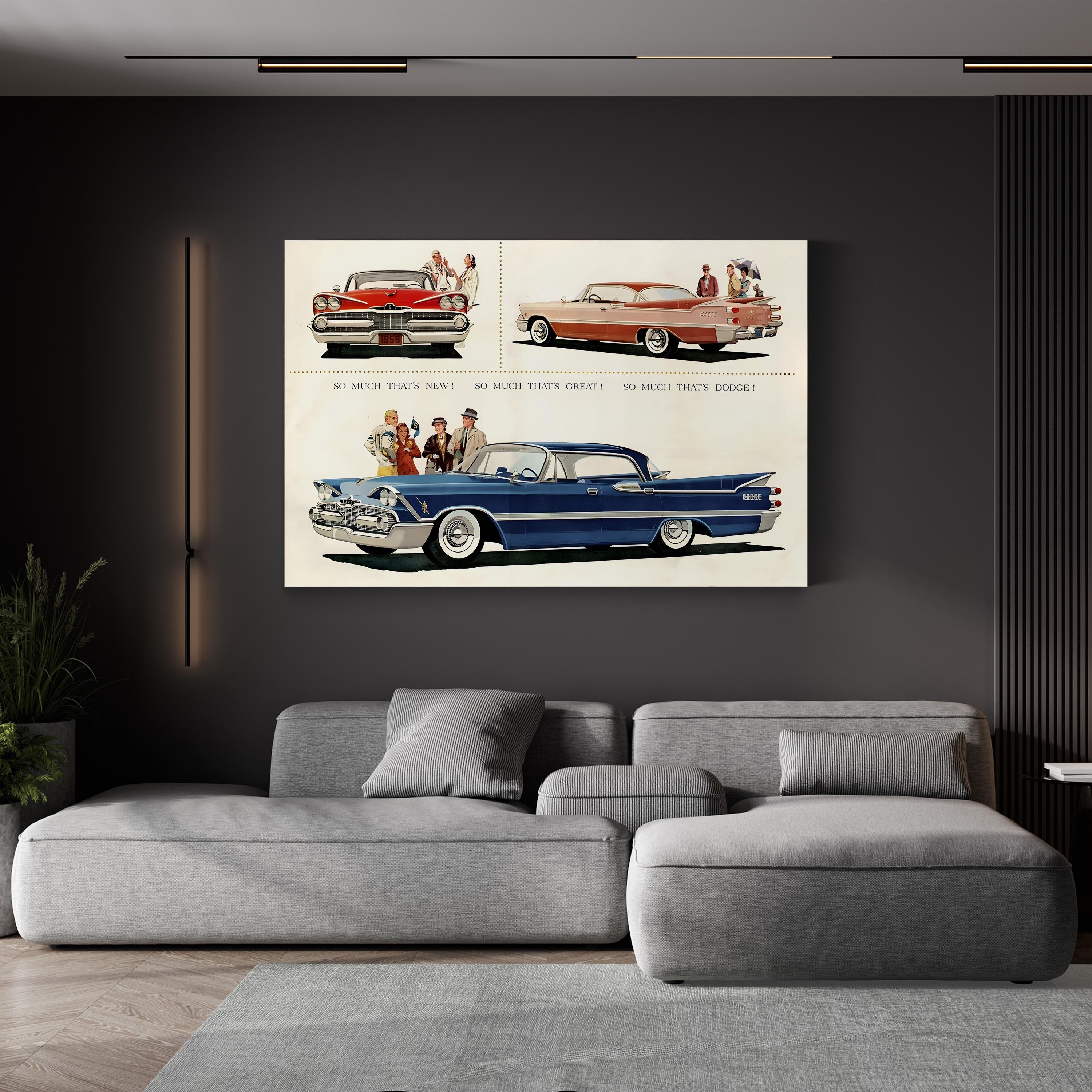 1950s Dodge Car Ad Poster – Period Advertisement Wall Art | Vintage Automotive Canvas Print