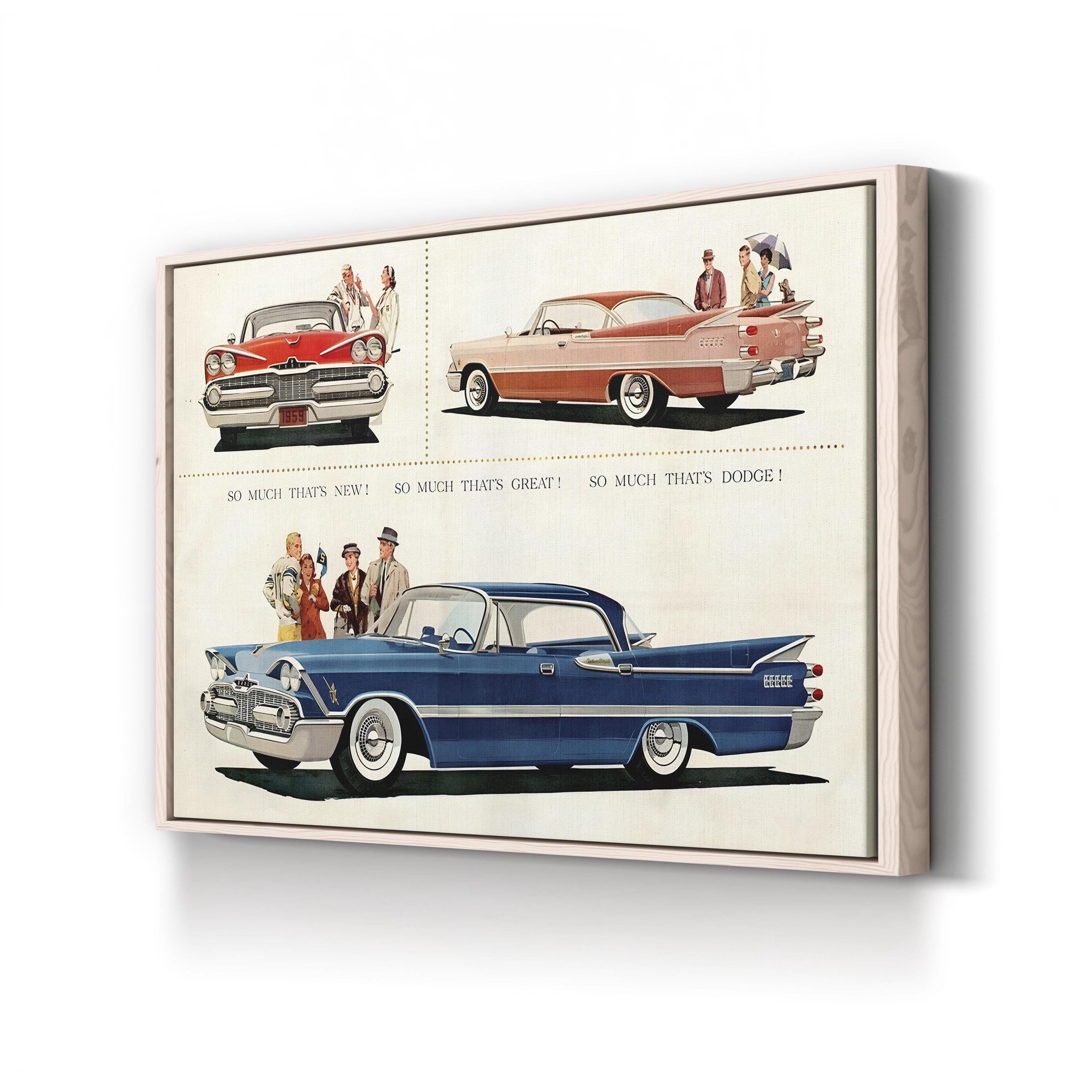 1950s Dodge Car Ad Poster – Period Advertisement Wall Art | Vintage Automotive Canvas Print