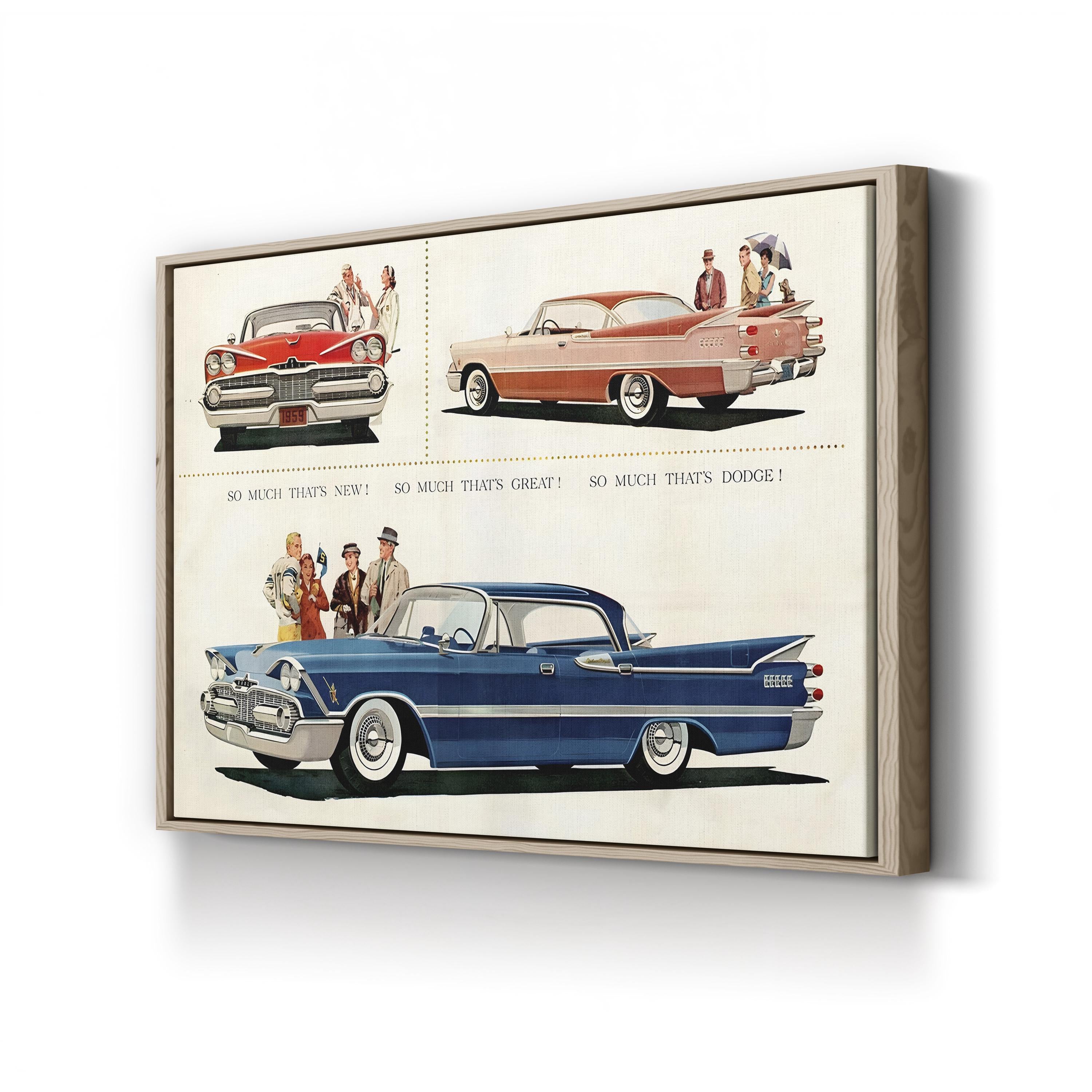 1950s Dodge Car Ad Poster – Period Advertisement Wall Art | Vintage Automotive Canvas Print