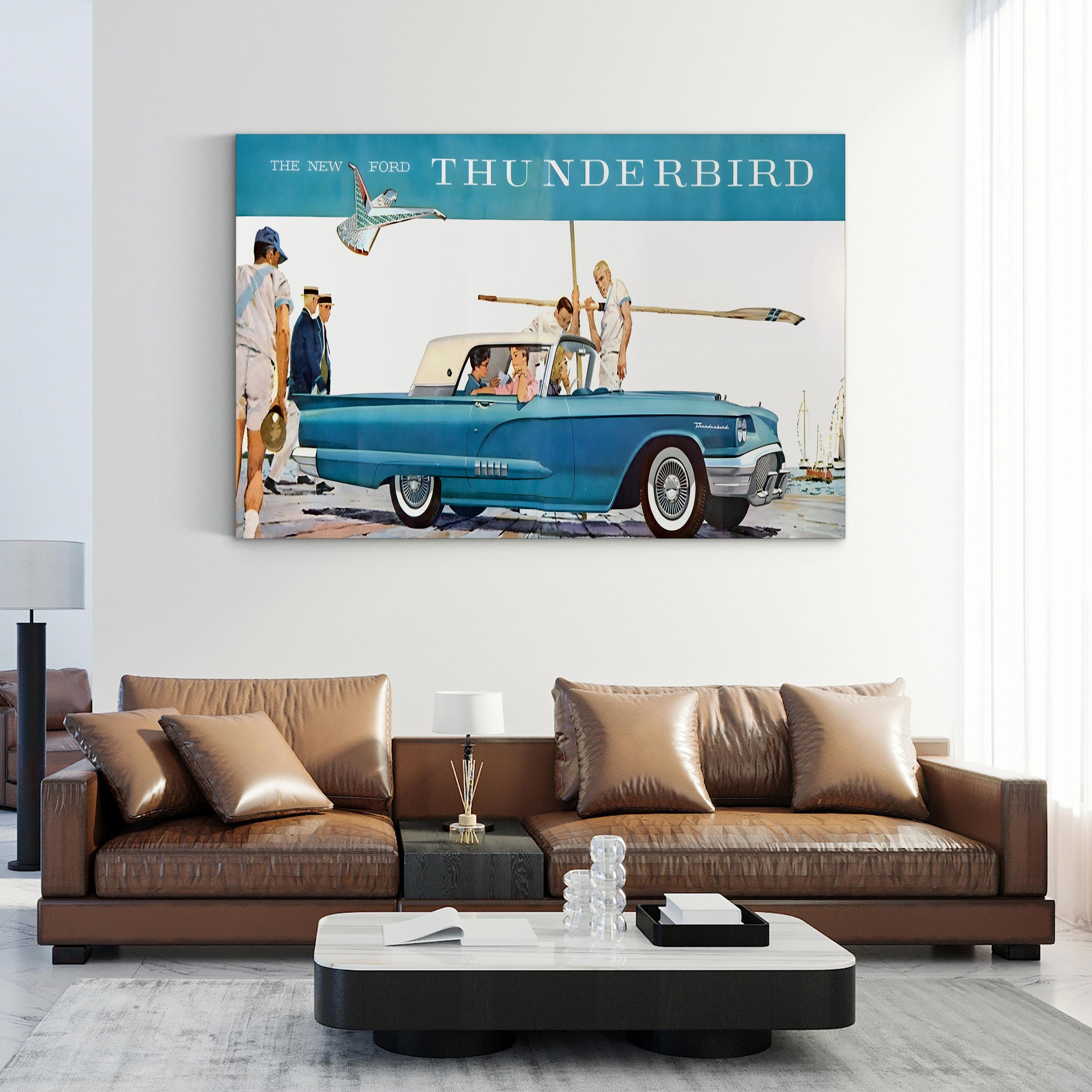 1950s Ford Magazine Advertisement – Period Advertisement Wall Art | Vintage Automotive Canvas Print