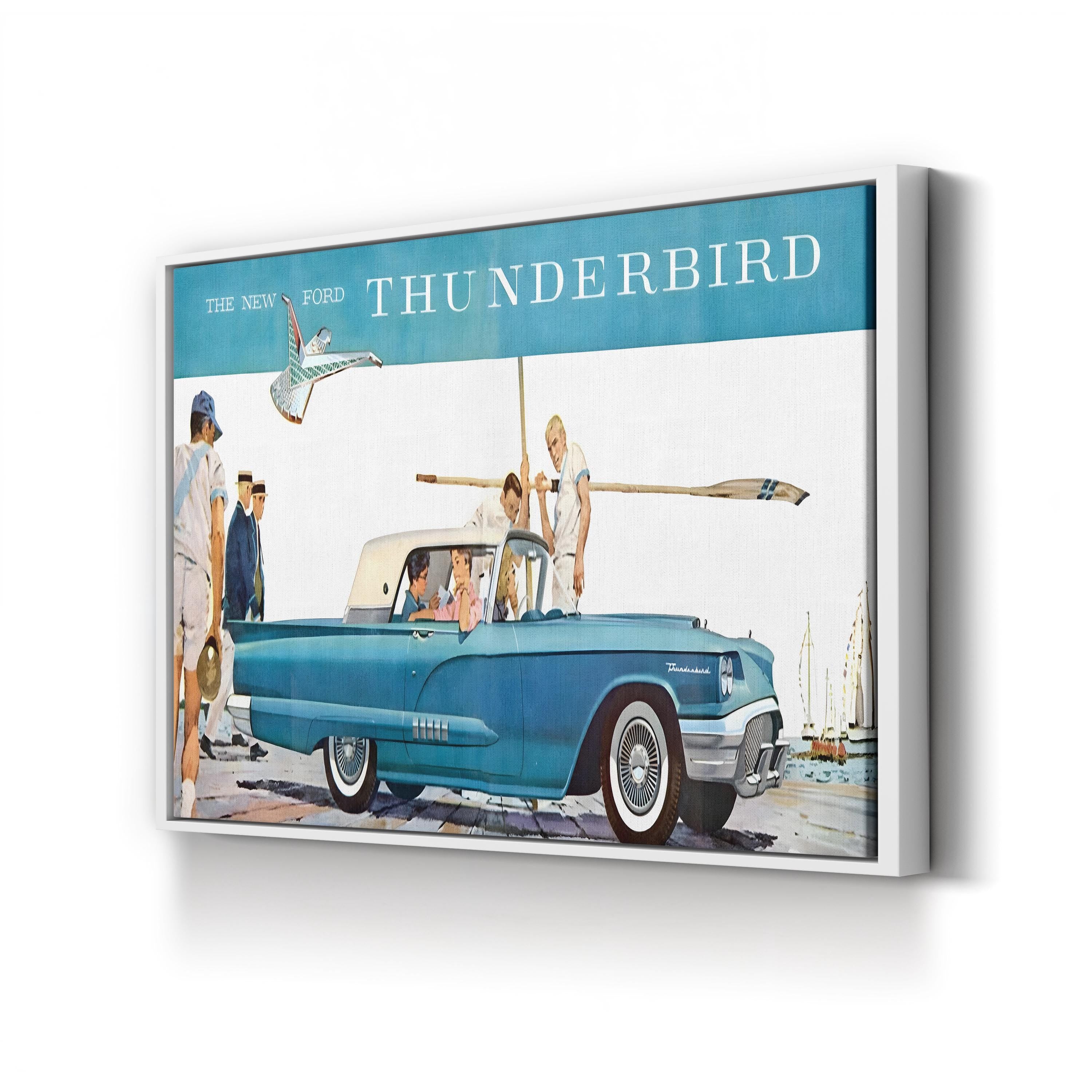 1950s Ford Magazine Advertisement – Period Advertisement Wall Art | Vintage Automotive Canvas Print