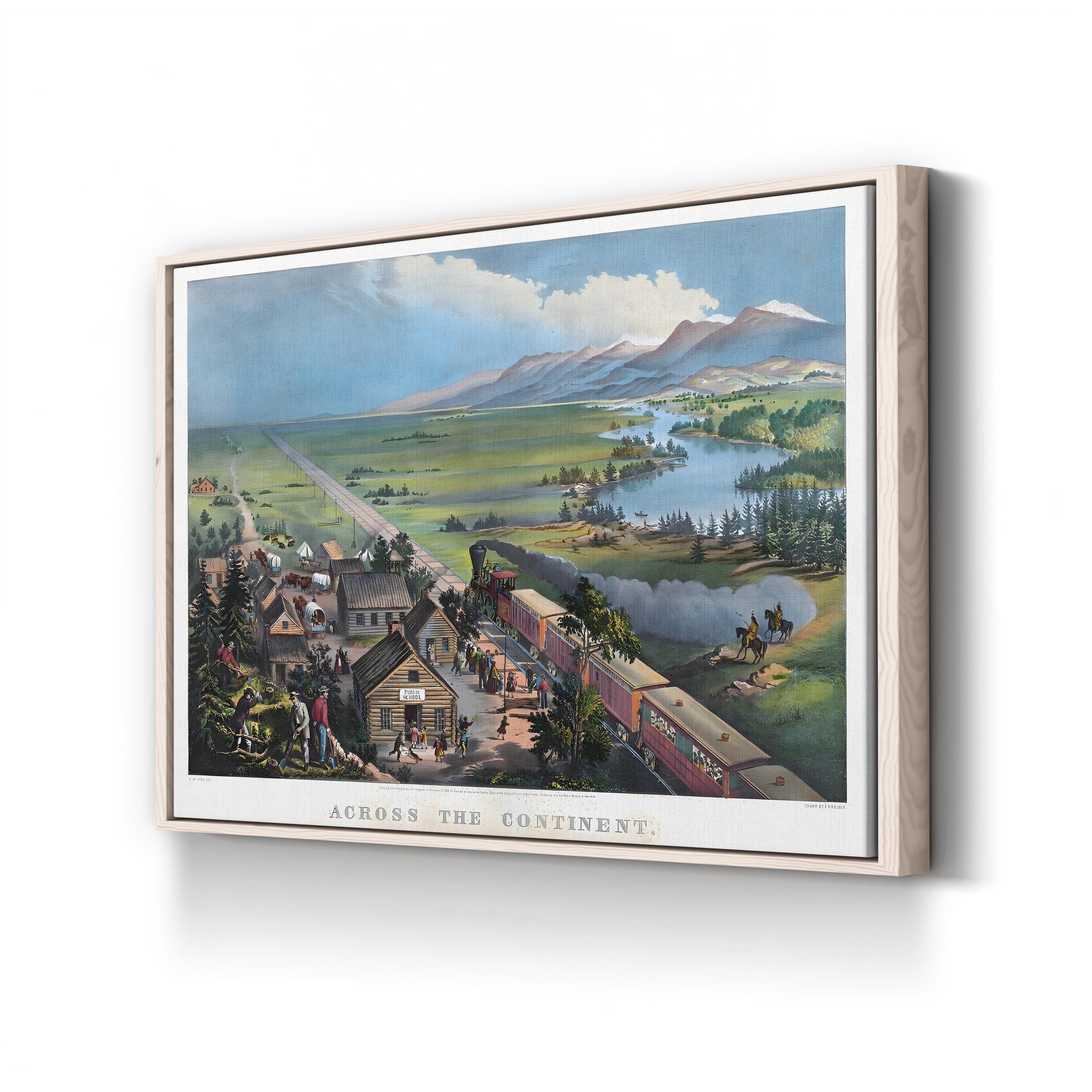 Across the Continent: “Westward the Course of the Empire Takes Its Way” Wall Art by Currier and Ives – 1868 American Lithograph Print