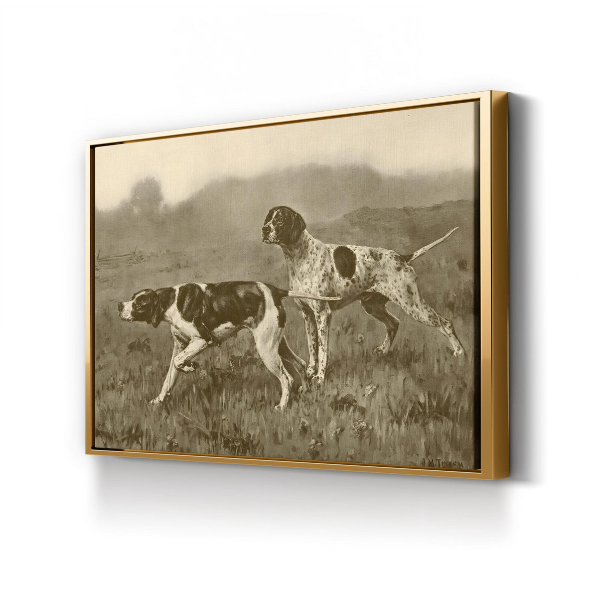 Double Point, by John Martin Tracy canvas print in gold frame