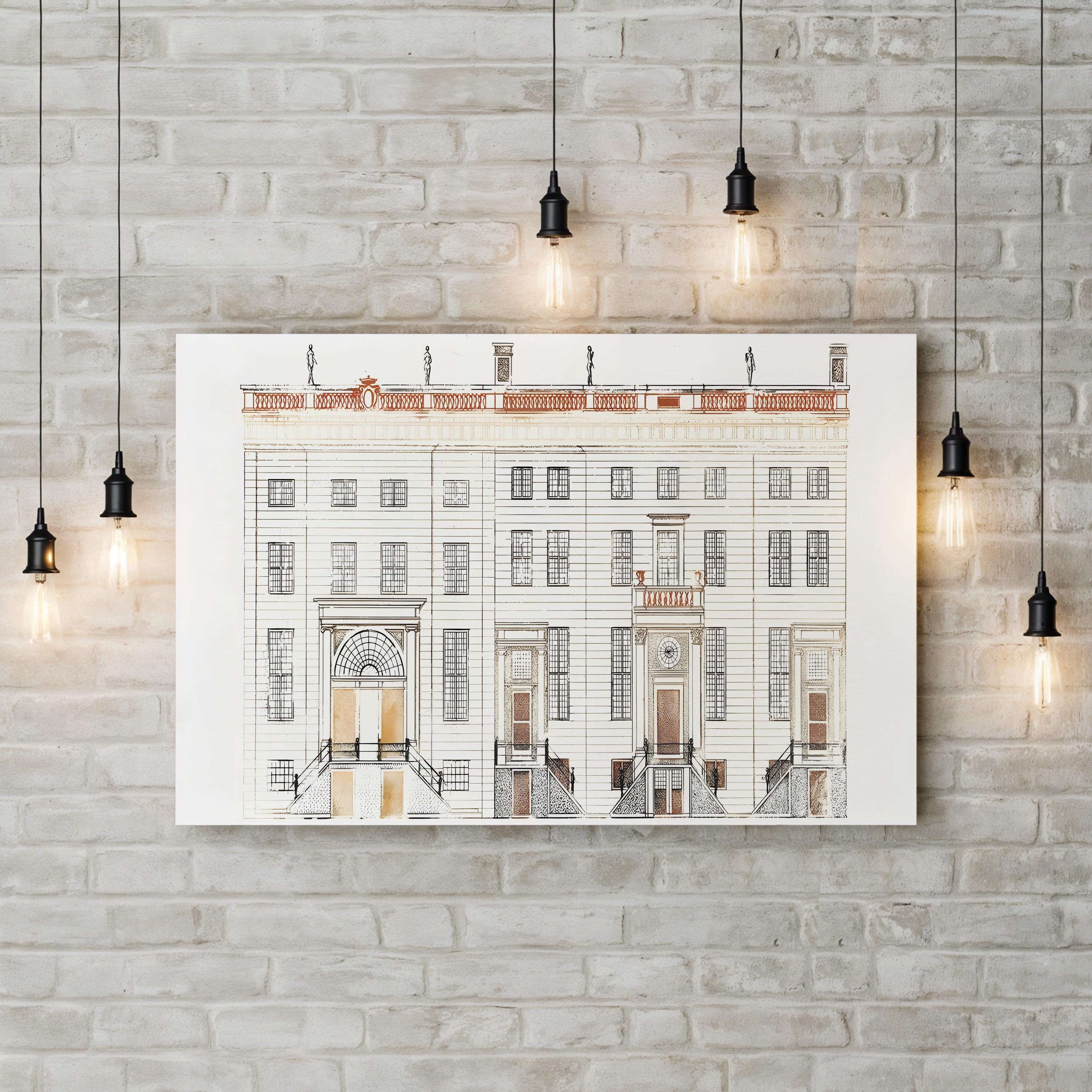 Amsterdam Canal Houses V Wall Art by Johan Teyler – Dutch Architectural Cityscape Print