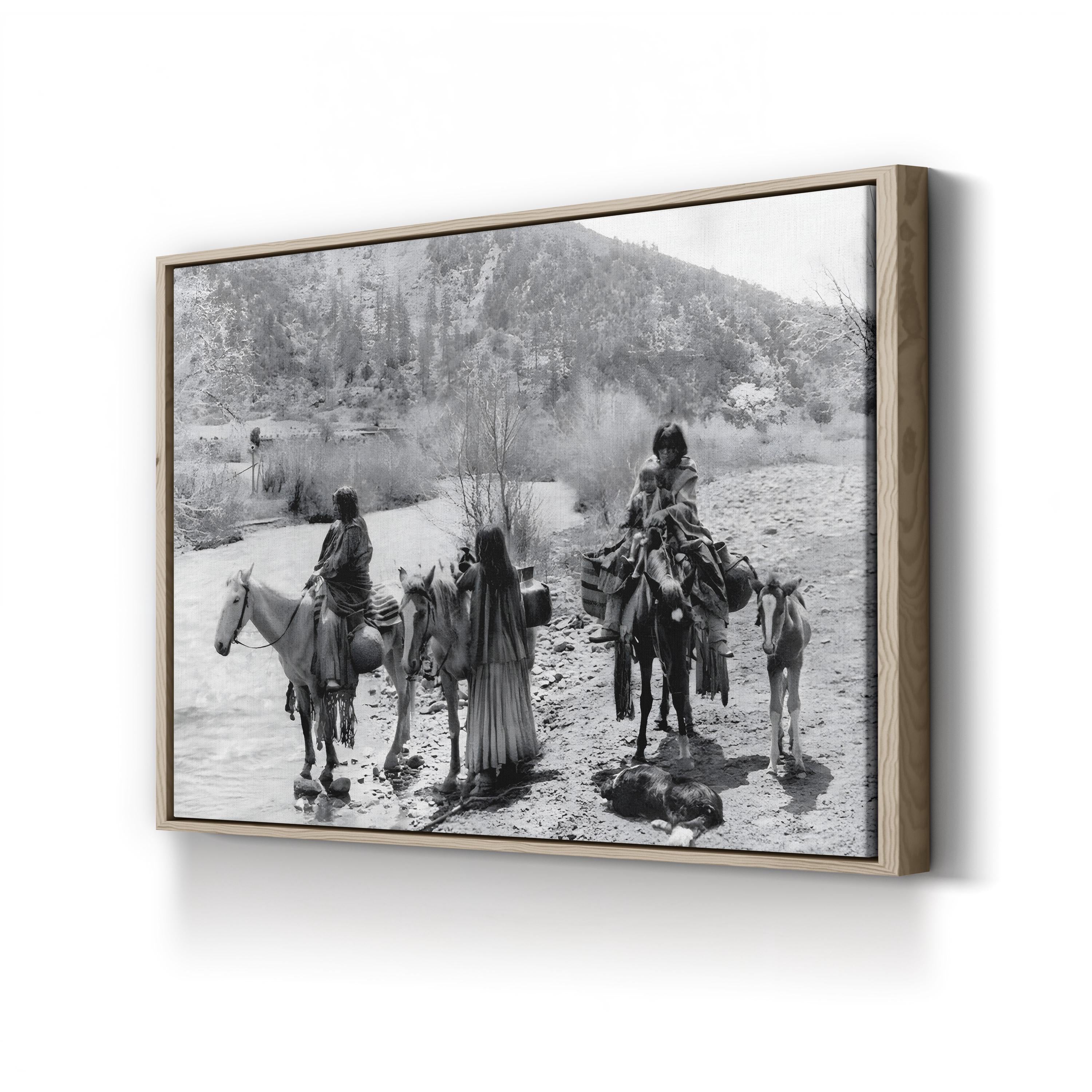 Vintage Apache Native American Photo Canvas Print: Apache Group, c.1906