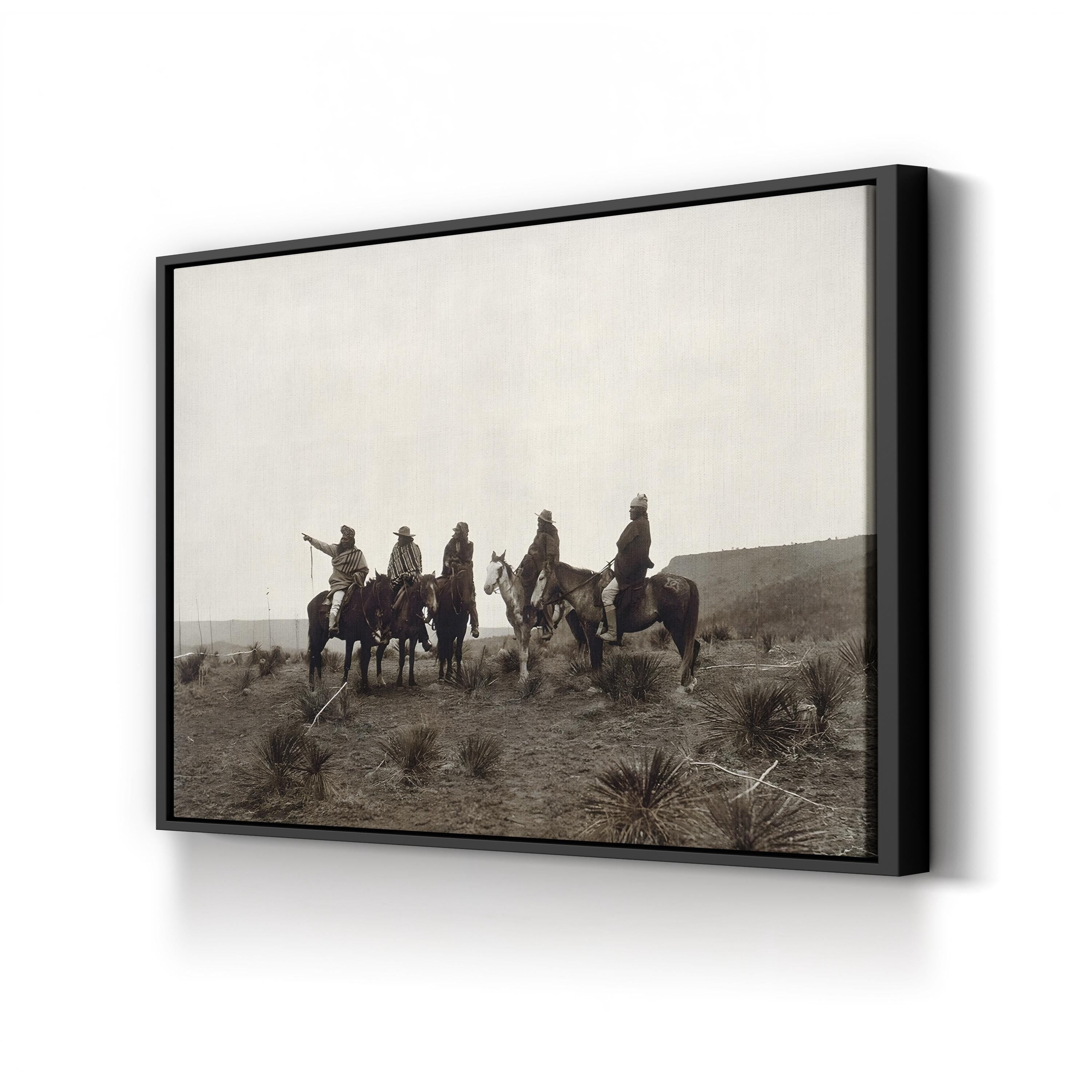 Vintage Apache Portrait Canvas Print: The Lost Trail, c.1903