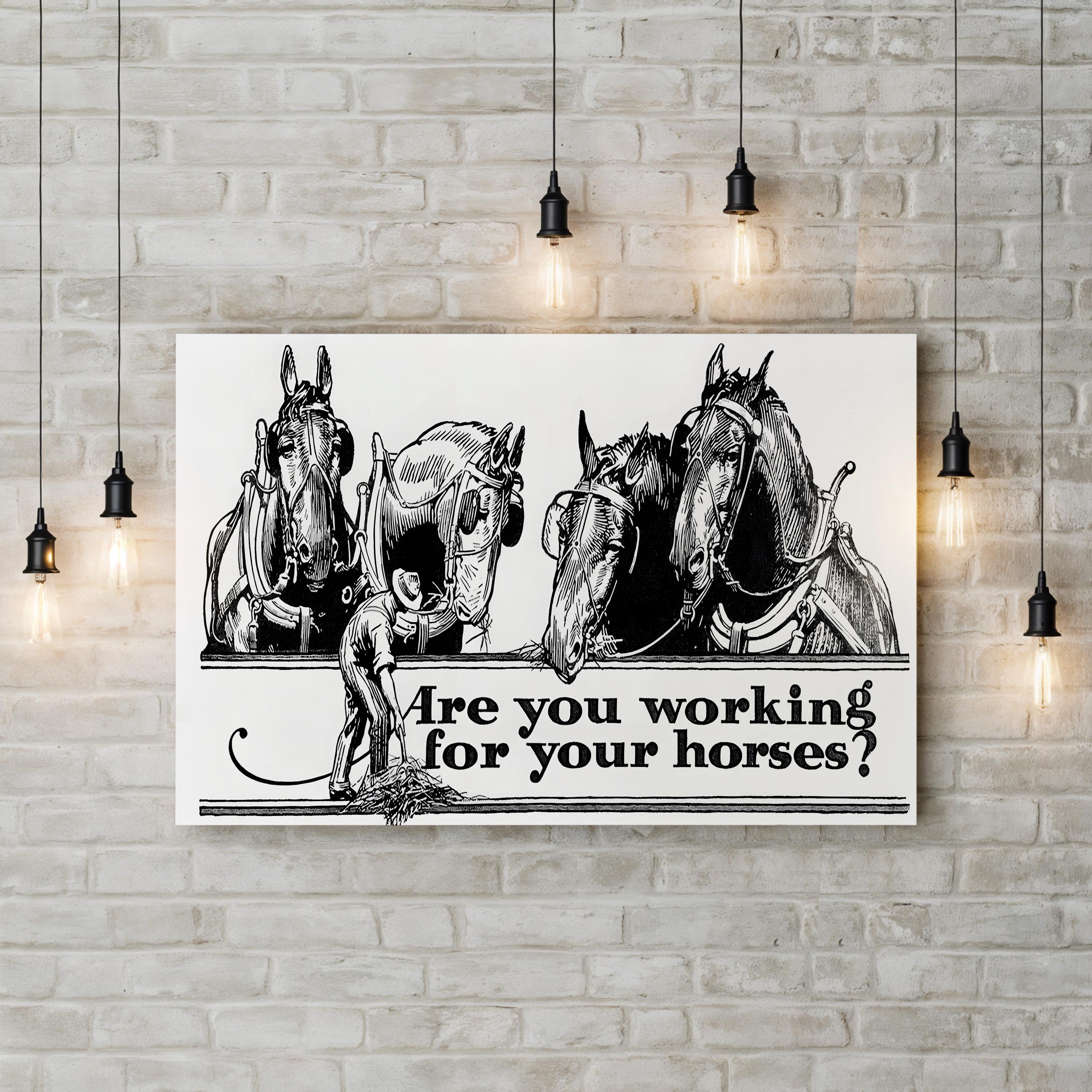 Humorous Old West Cowboys – Period Illustration Wall Art | Vintage Western Canvas Print