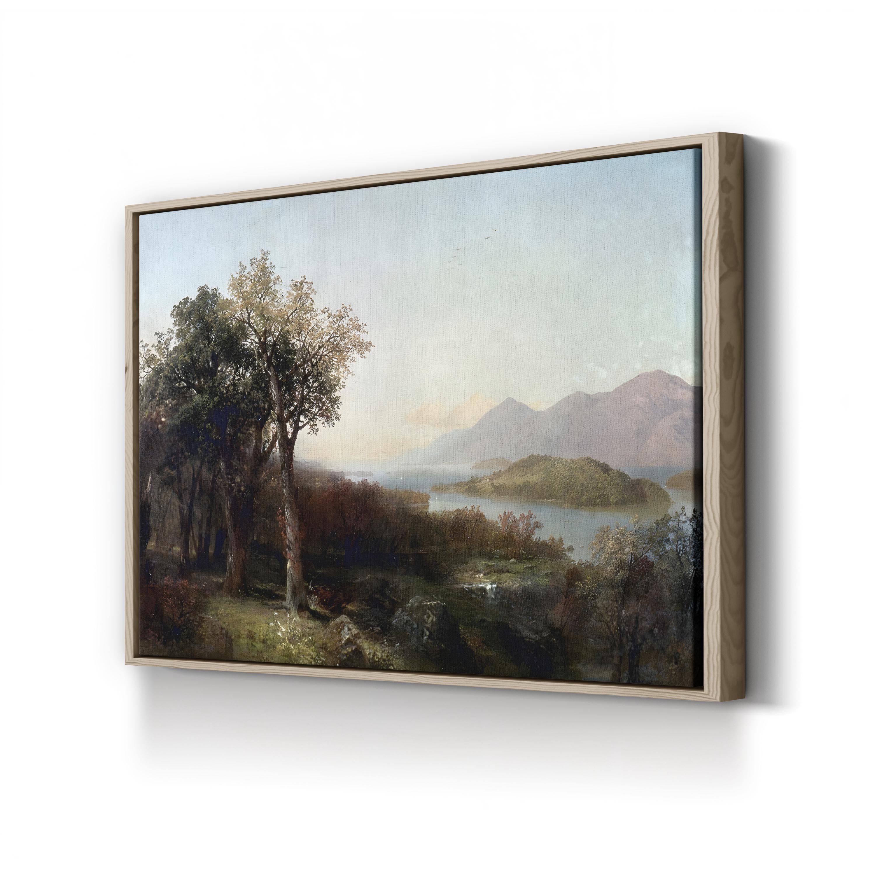 Autumn Afternoon on Lake George (1864) – Framed Hudson River School Landscape Canvas Art by John Frederick Kensett