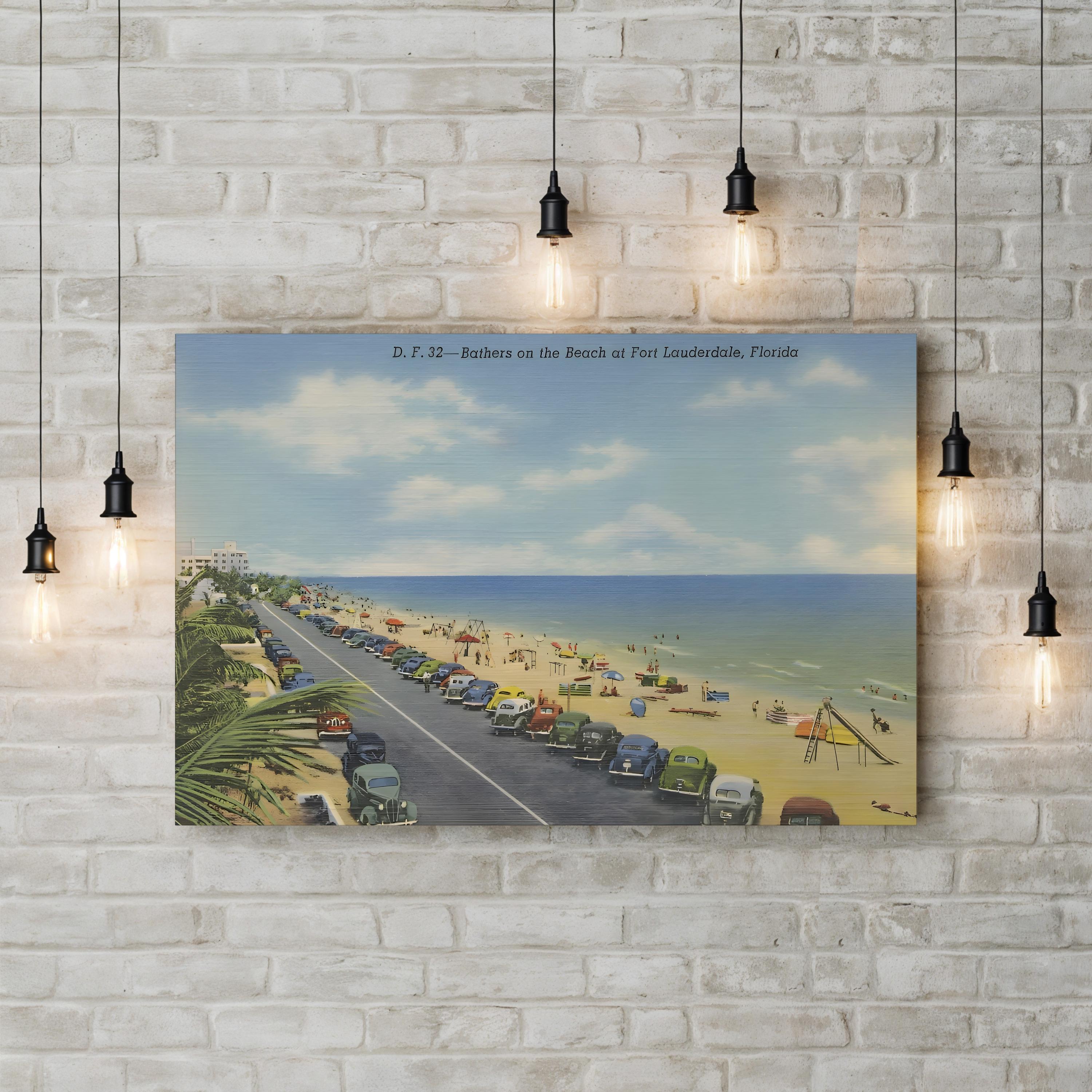 Beach Postcard II Wall Art – Retro Coastal Ocean Travel Print