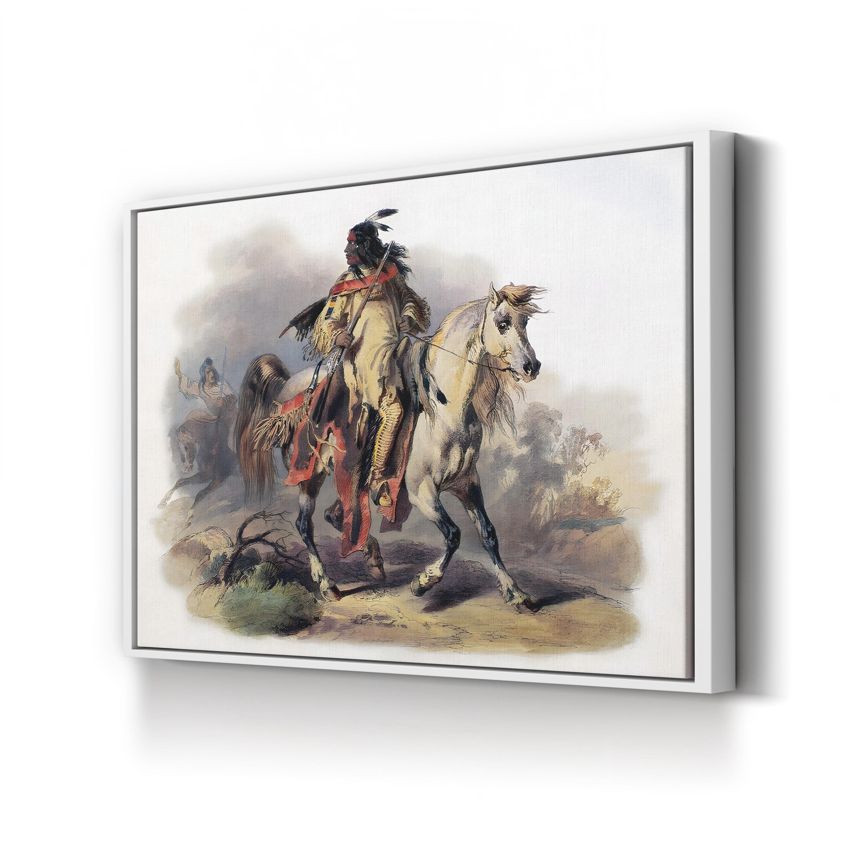 Blackfoot Horseman Wall Art by Karl Bodmer