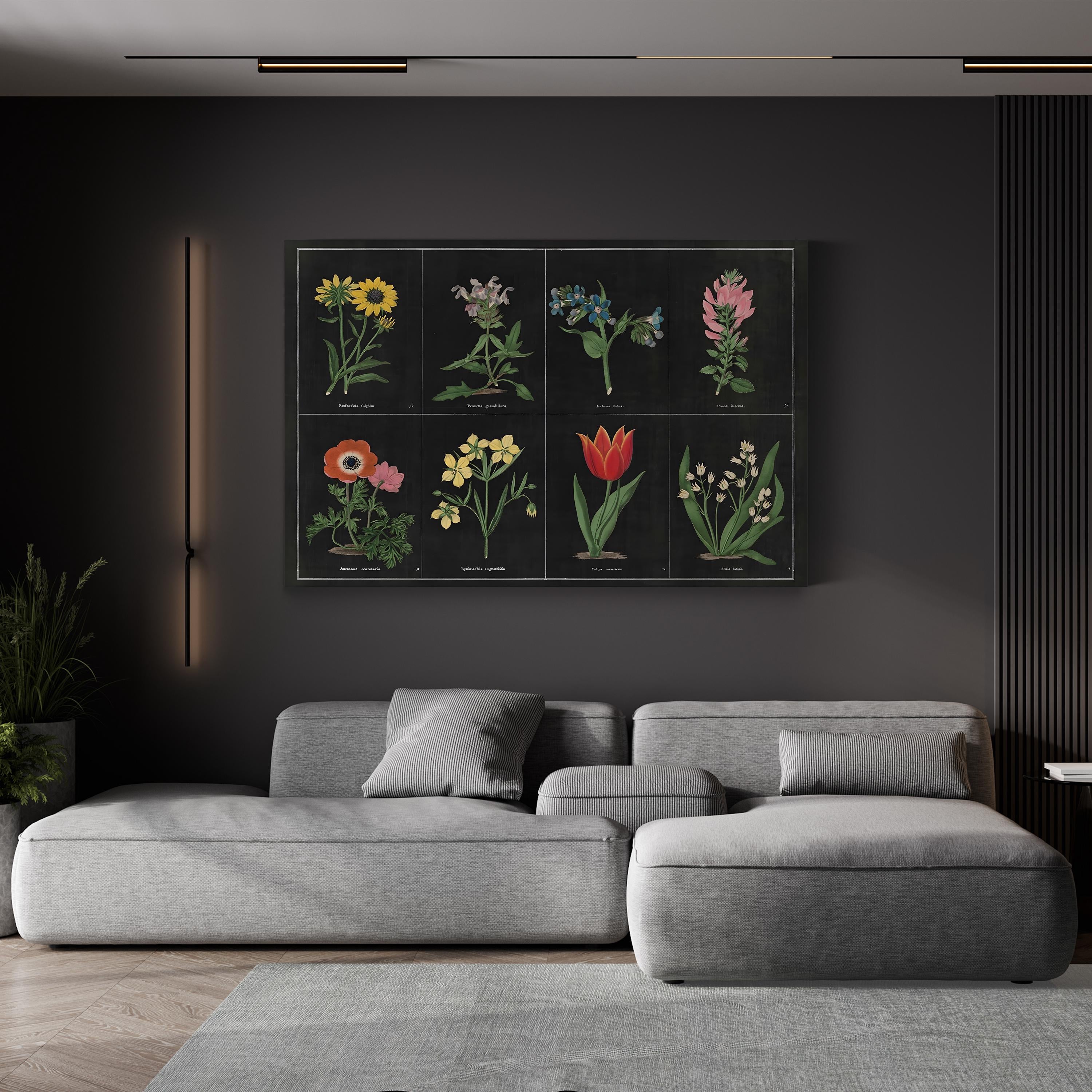 Botanical on Black Chart I by Wild Apple Portfolio