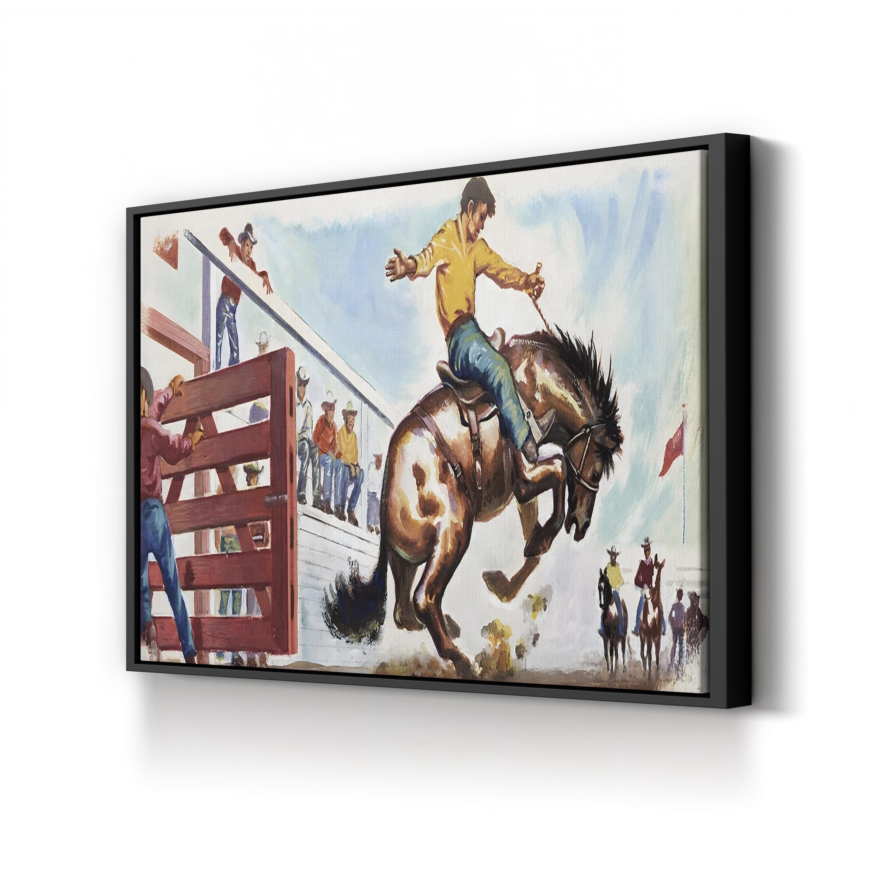 Bucking Broncho at the Rodeo Wall Art by English School
